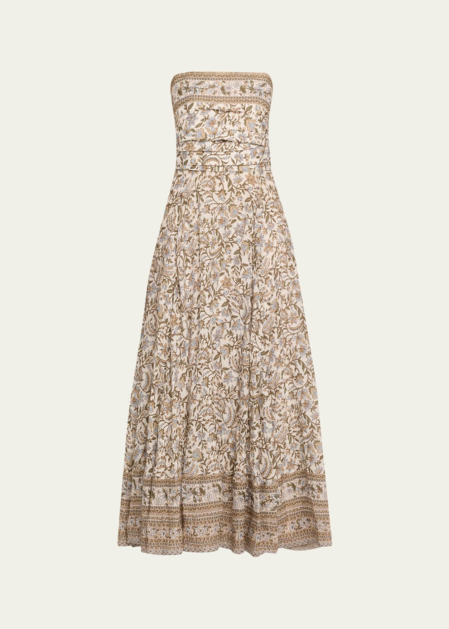 Veronica Beard Lana Floral Strapless Maxi Dress Image 1 of 5