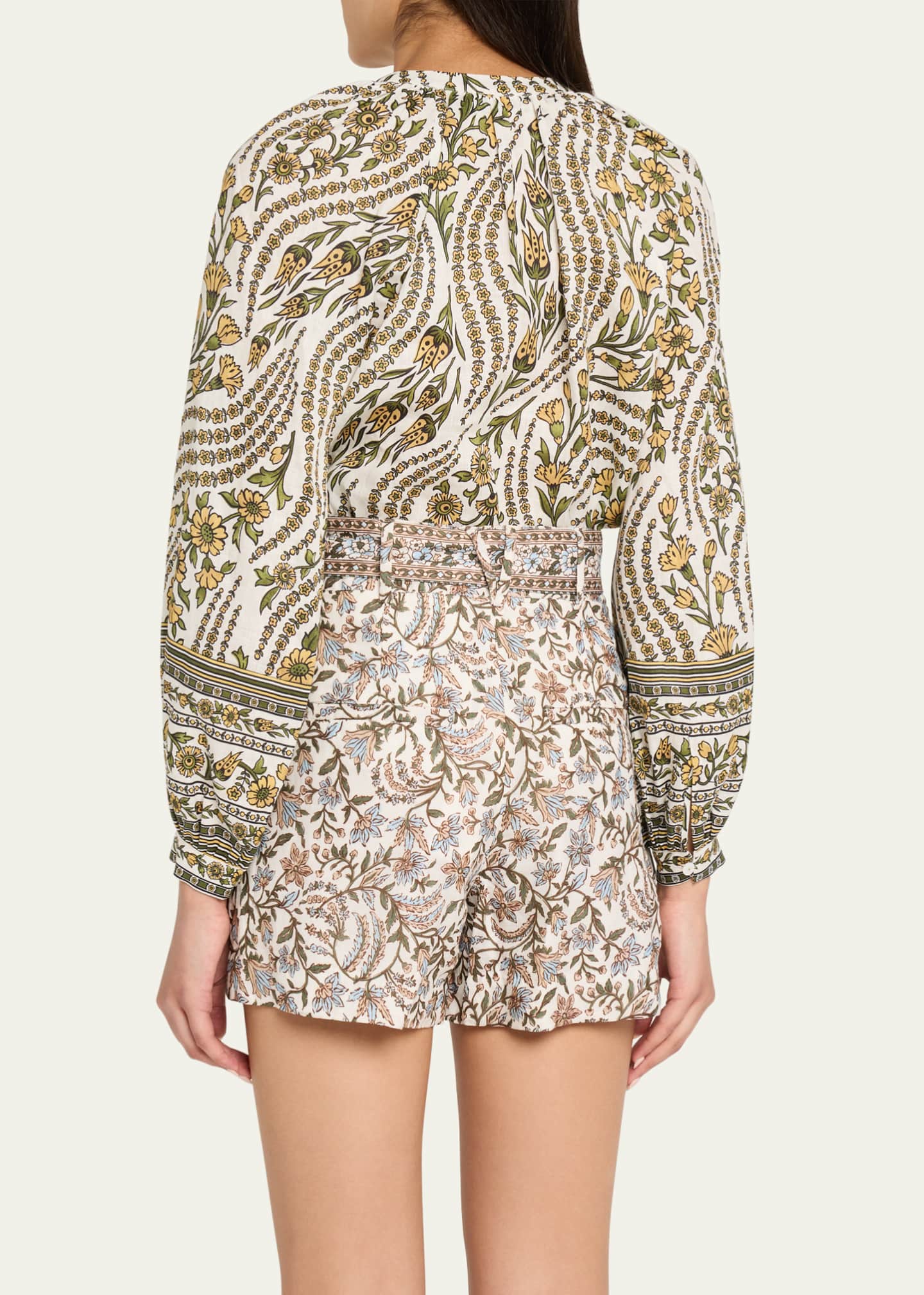 Veronica Beard Ailani Printed Long-Sleeve Top Image 3 of 5