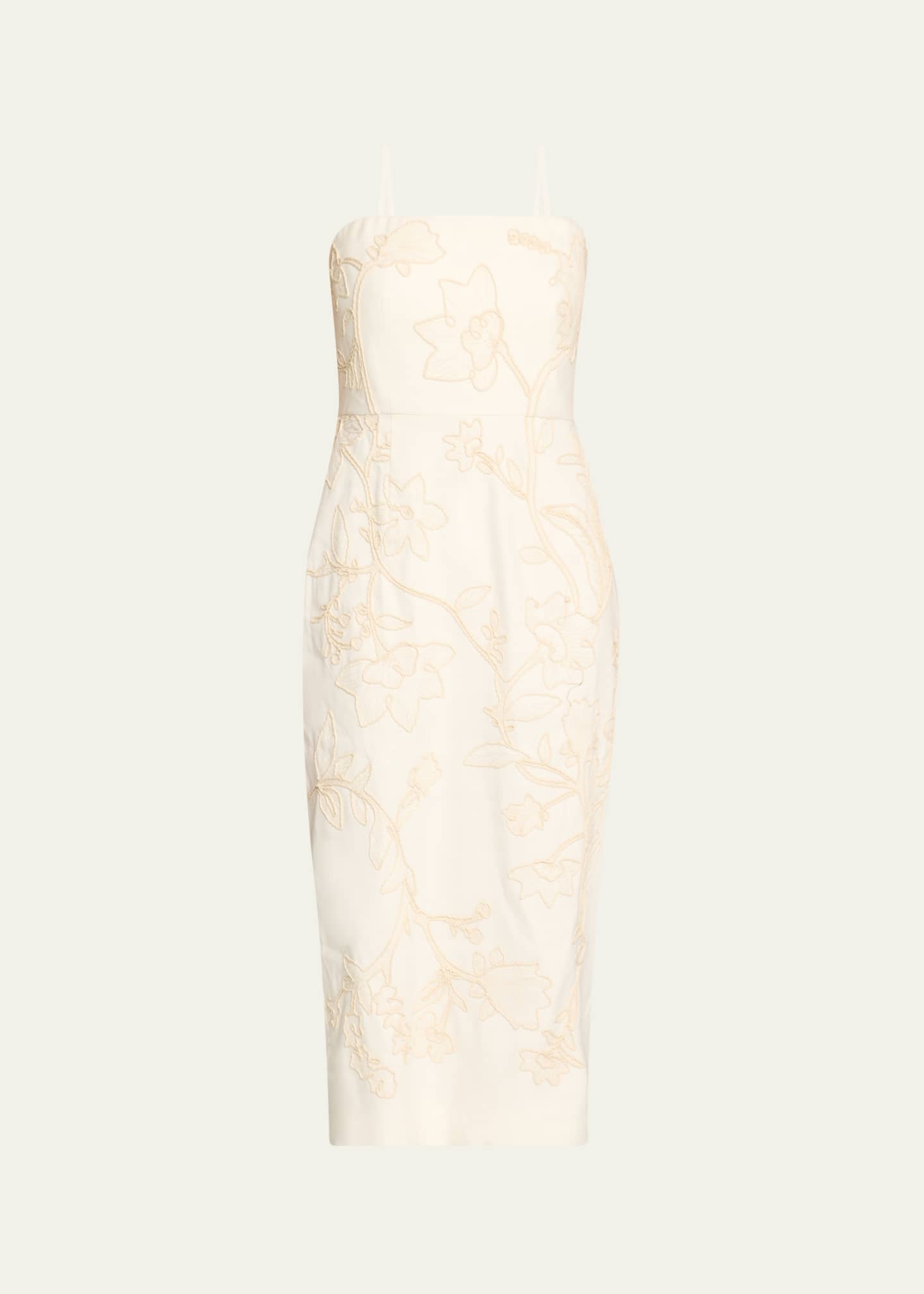 Veronica Beard Netia Strapless Embroidered Dress Image 1 of 5