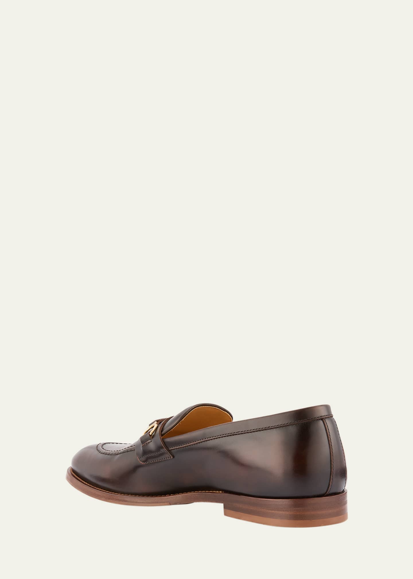 Brunello Cucinelli Men's Leather Bit Loafers Image 4 of 6