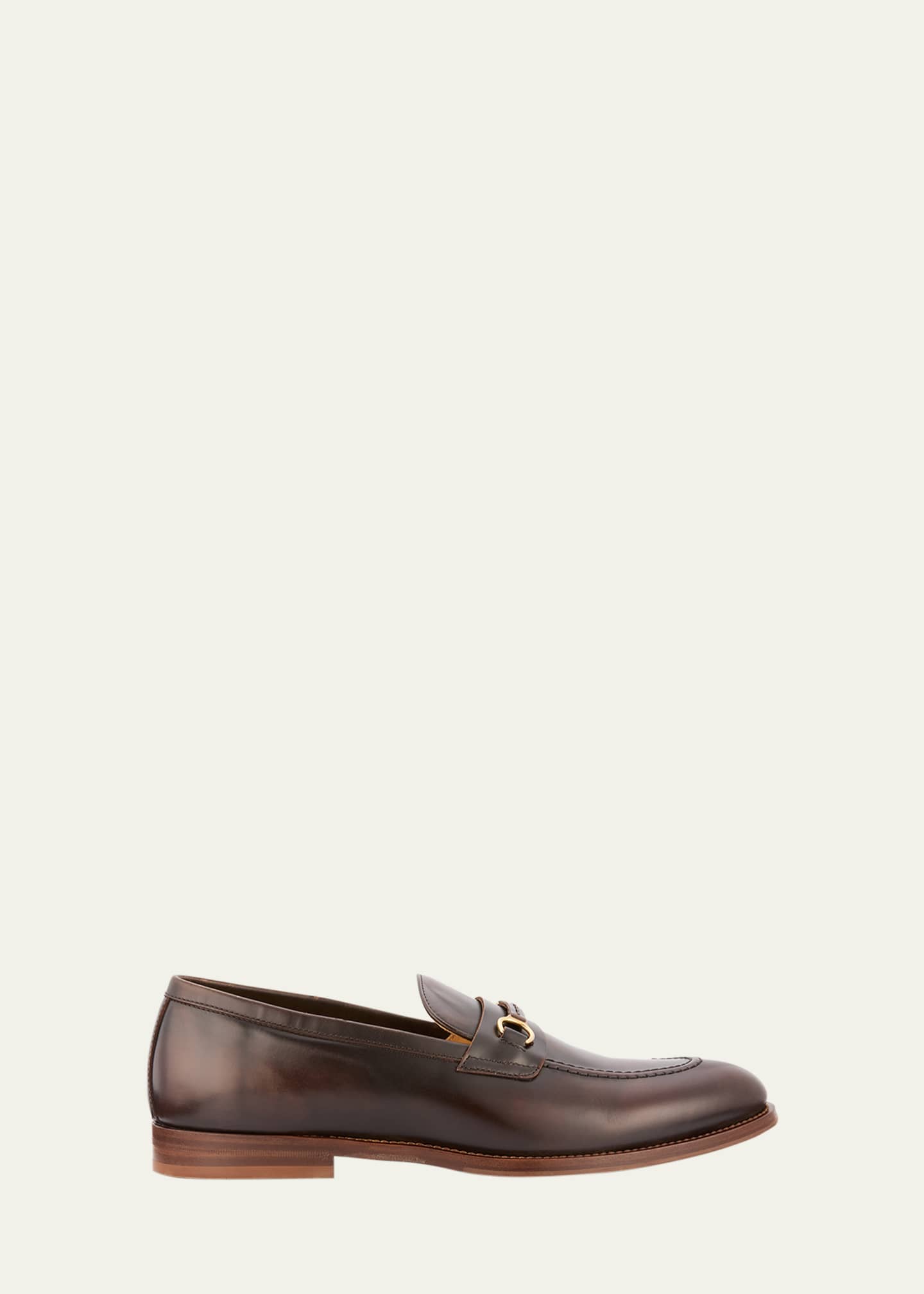 Brunello Cucinelli Men's Leather Bit Loafers Image 1 of 6