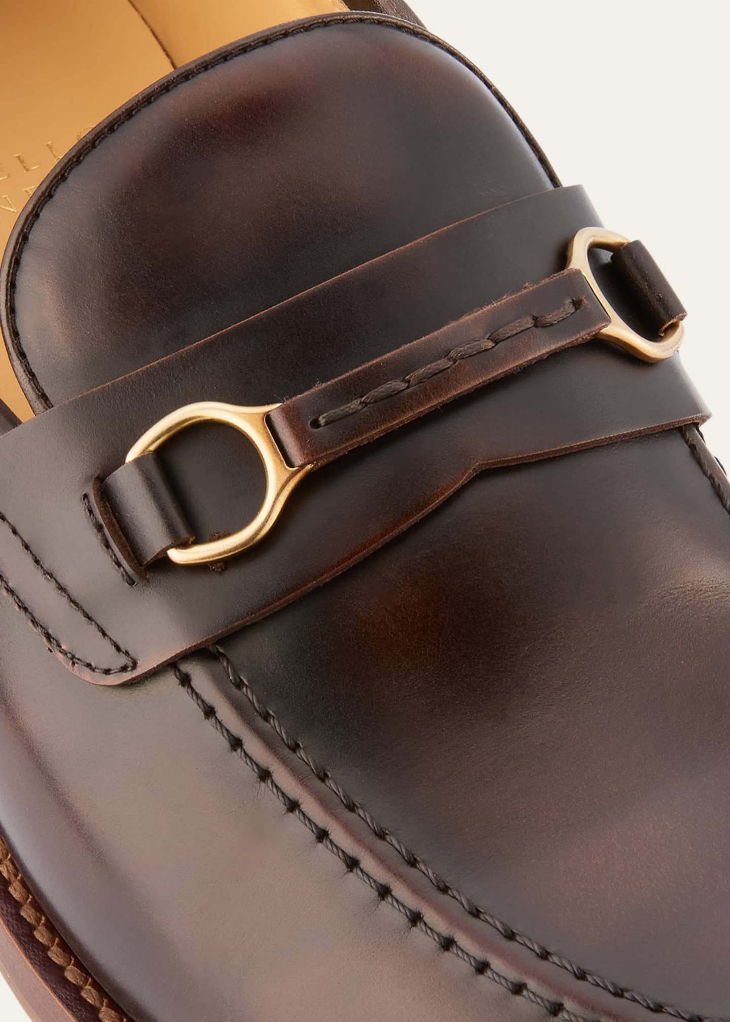 Brunello Cucinelli Men's Leather Bit Loafers Image 5 of 6