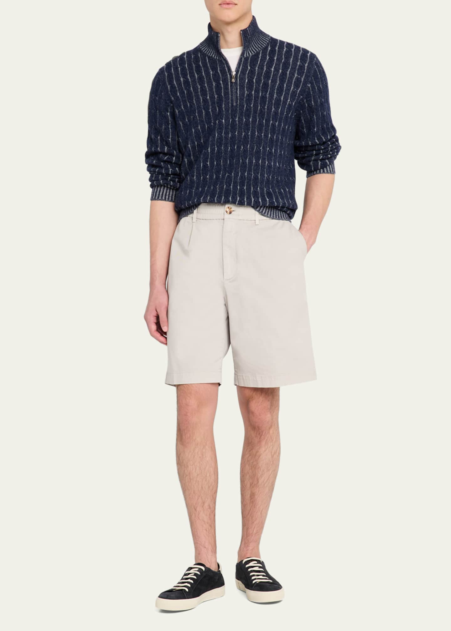 Brunello Cucinelli Men's Suede Low-Top Sneakers Image 3 of 6