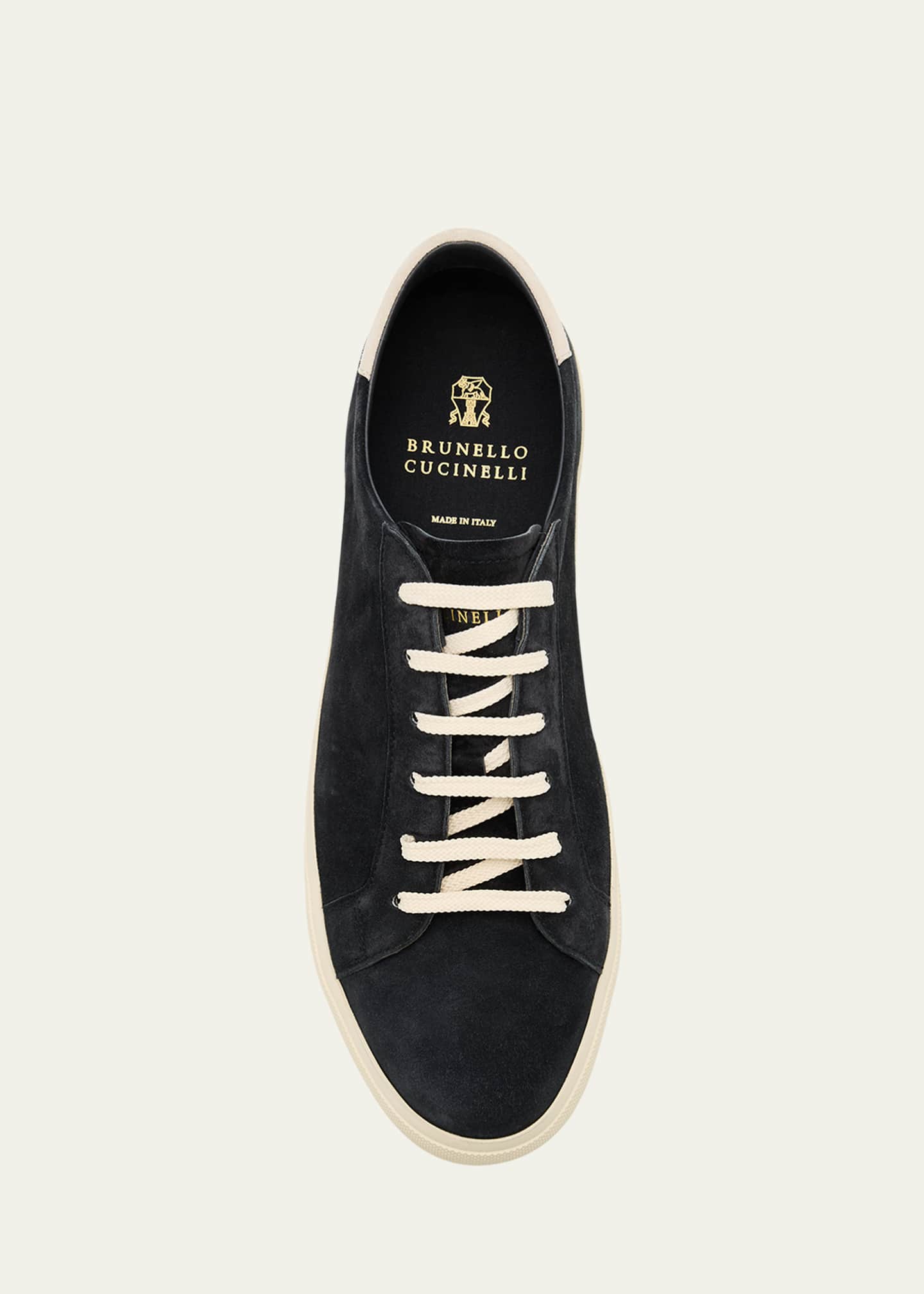Brunello Cucinelli Men's Suede Low-Top Sneakers Image 6 of 6