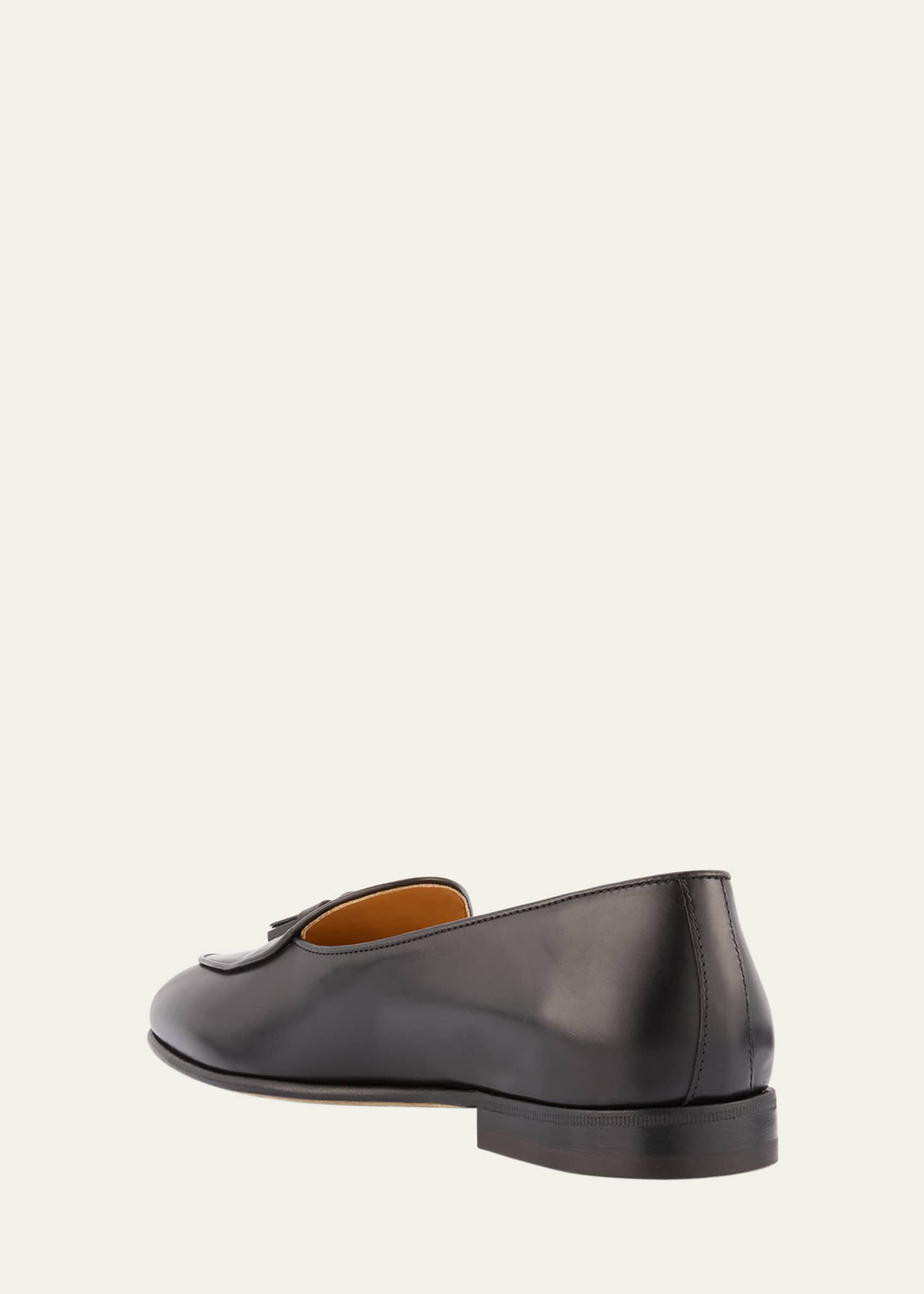 Brunello Cucinelli Men's Leather Tassel Loafers Image 4 of 6