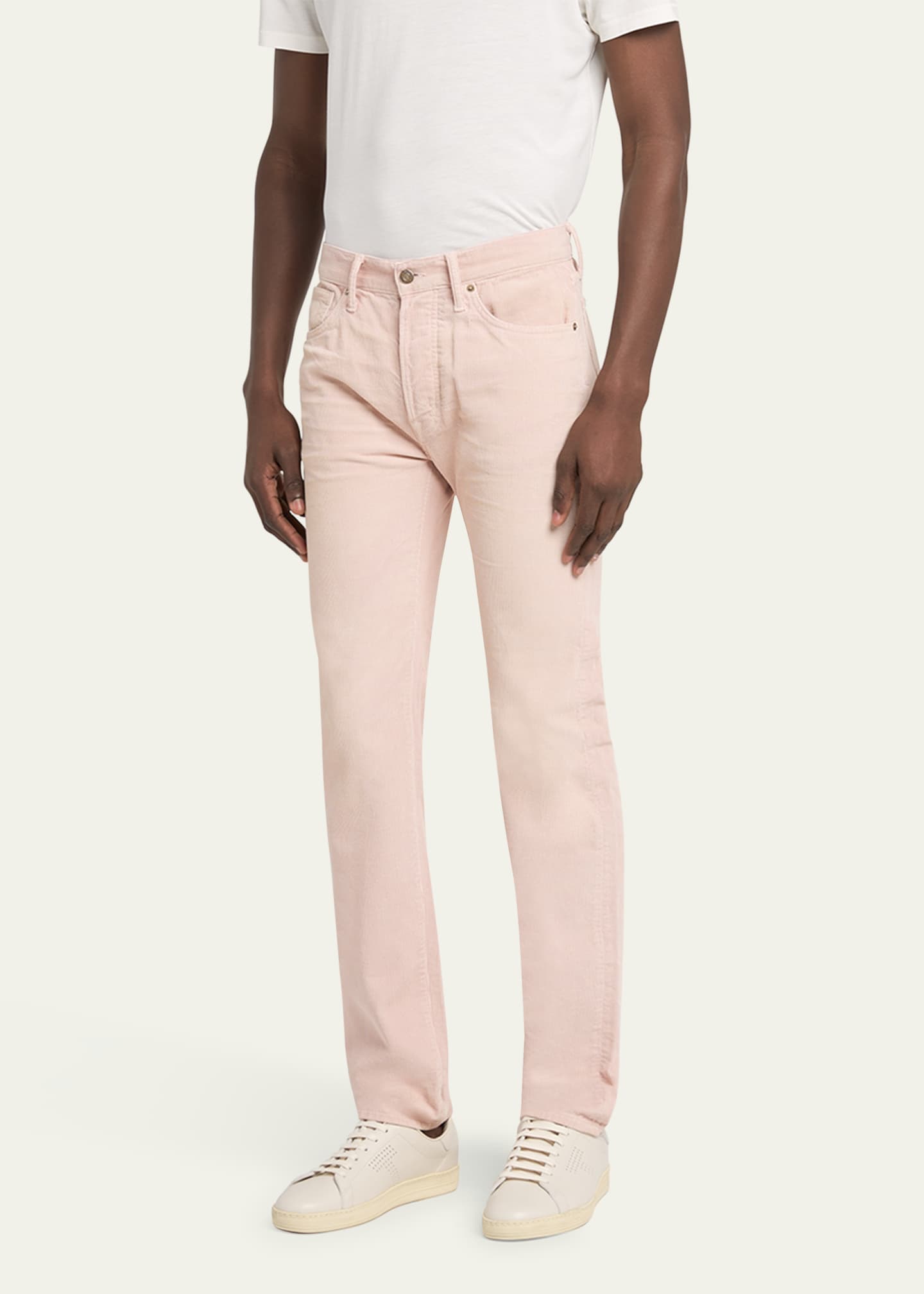 TOM FORD Men's Slim Fit Micro-Corduroy Five-Pocket Pants Image 4 of 5