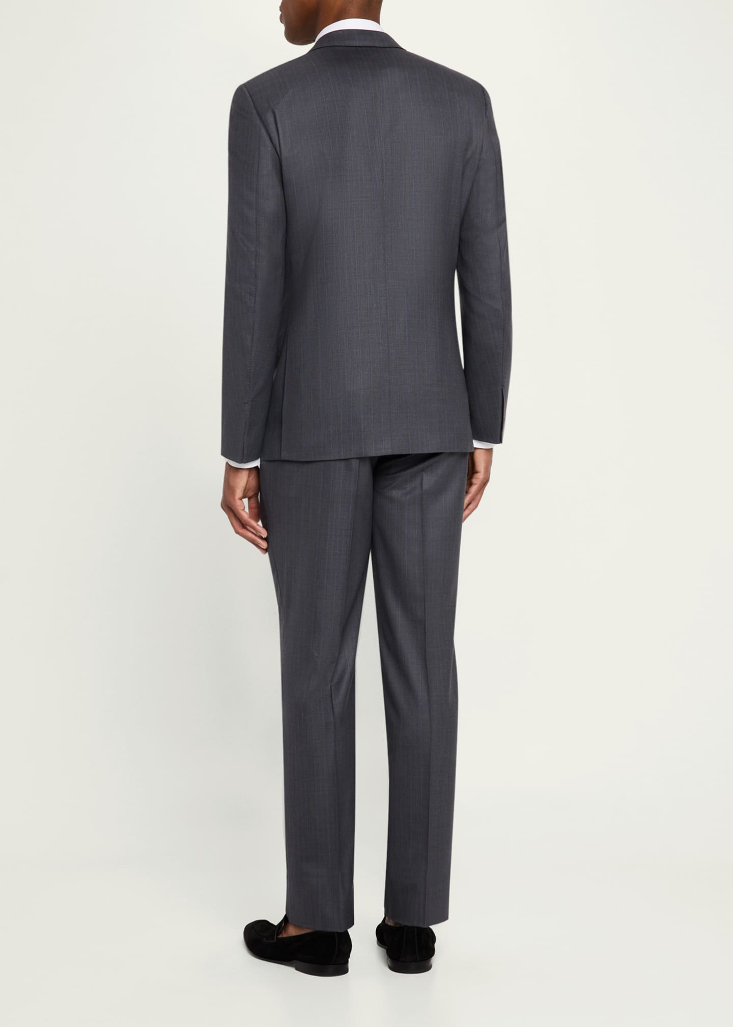 ZEGNA Men's Striped Centoventimila Wool Couture Suit Image 3 of 8