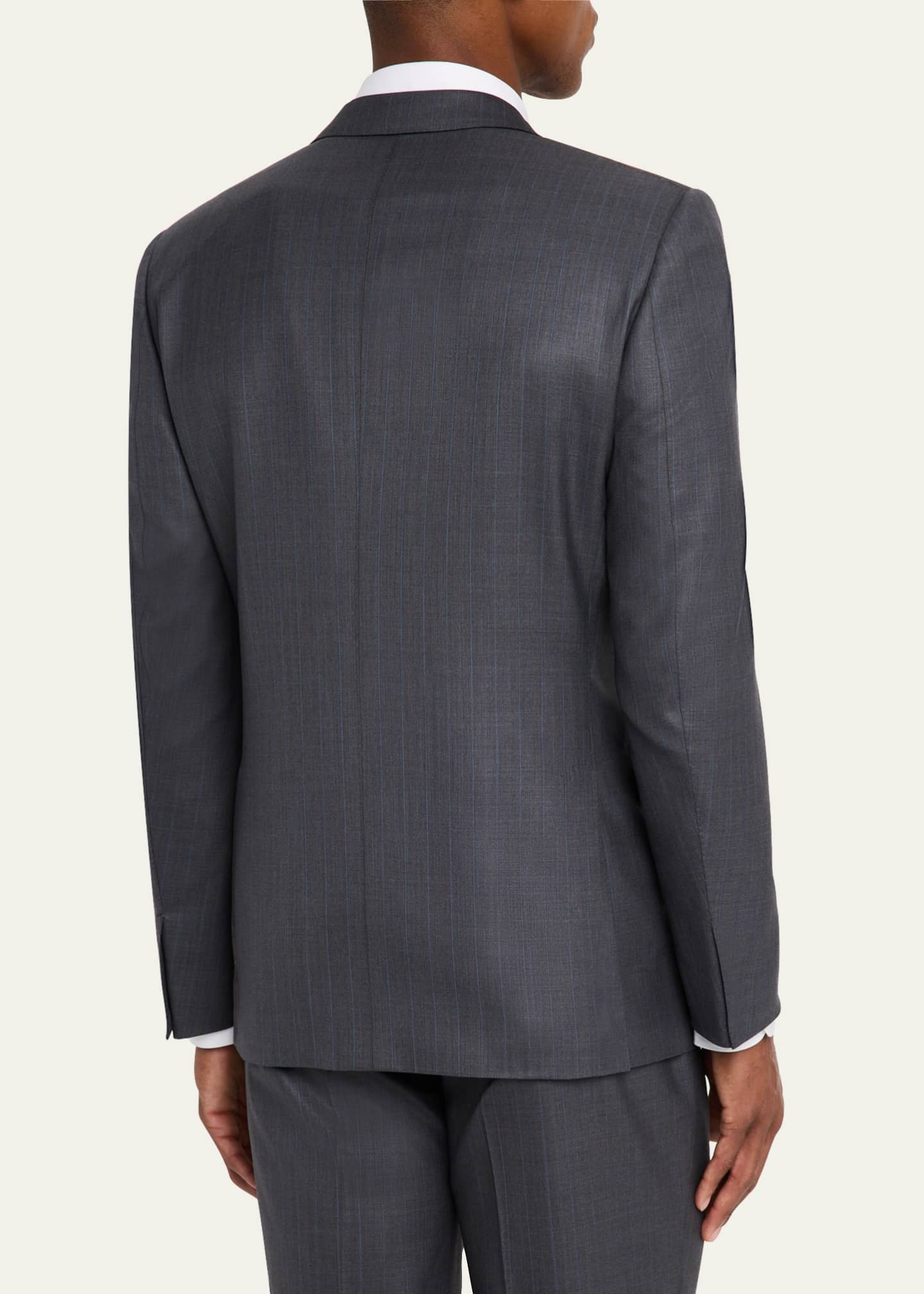 ZEGNA Men's Striped Centoventimila Wool Couture Suit Image 5 of 8