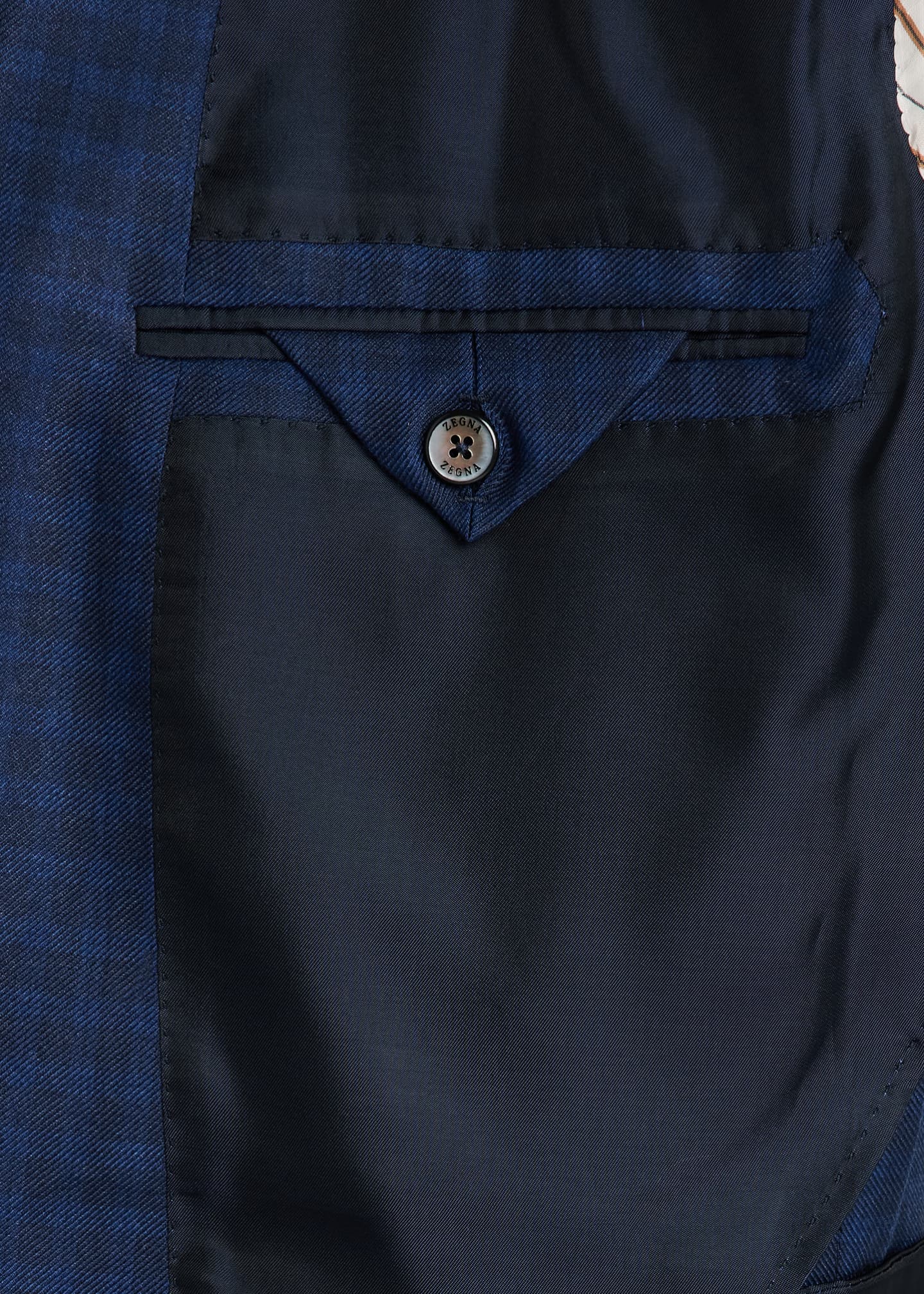 ZEGNA Men's Cashmere-Silk Check Sport Coat Image 6 of 8