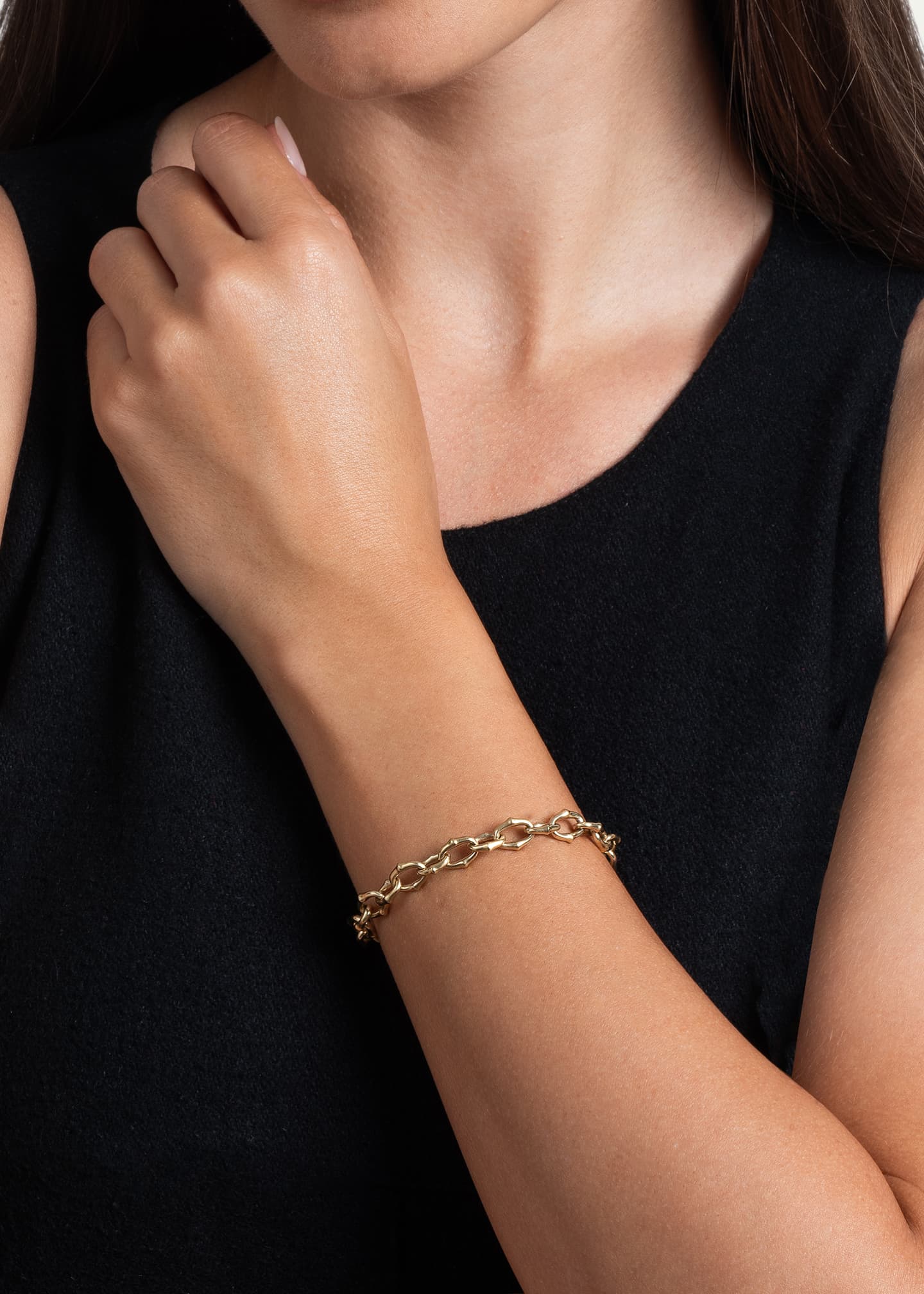 Vram Chrona 18K Yellow Gold Chain Bracelet, Medium Image 2 of 3