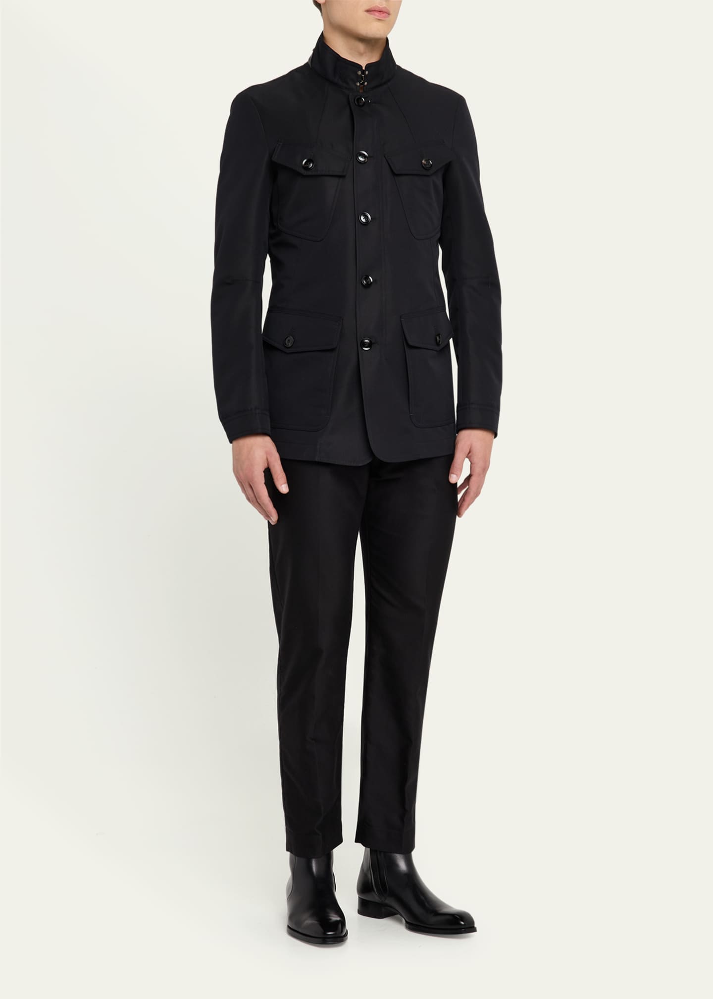 TOM FORD Men's Compact Nylon Military Jacket Image 2 of 5