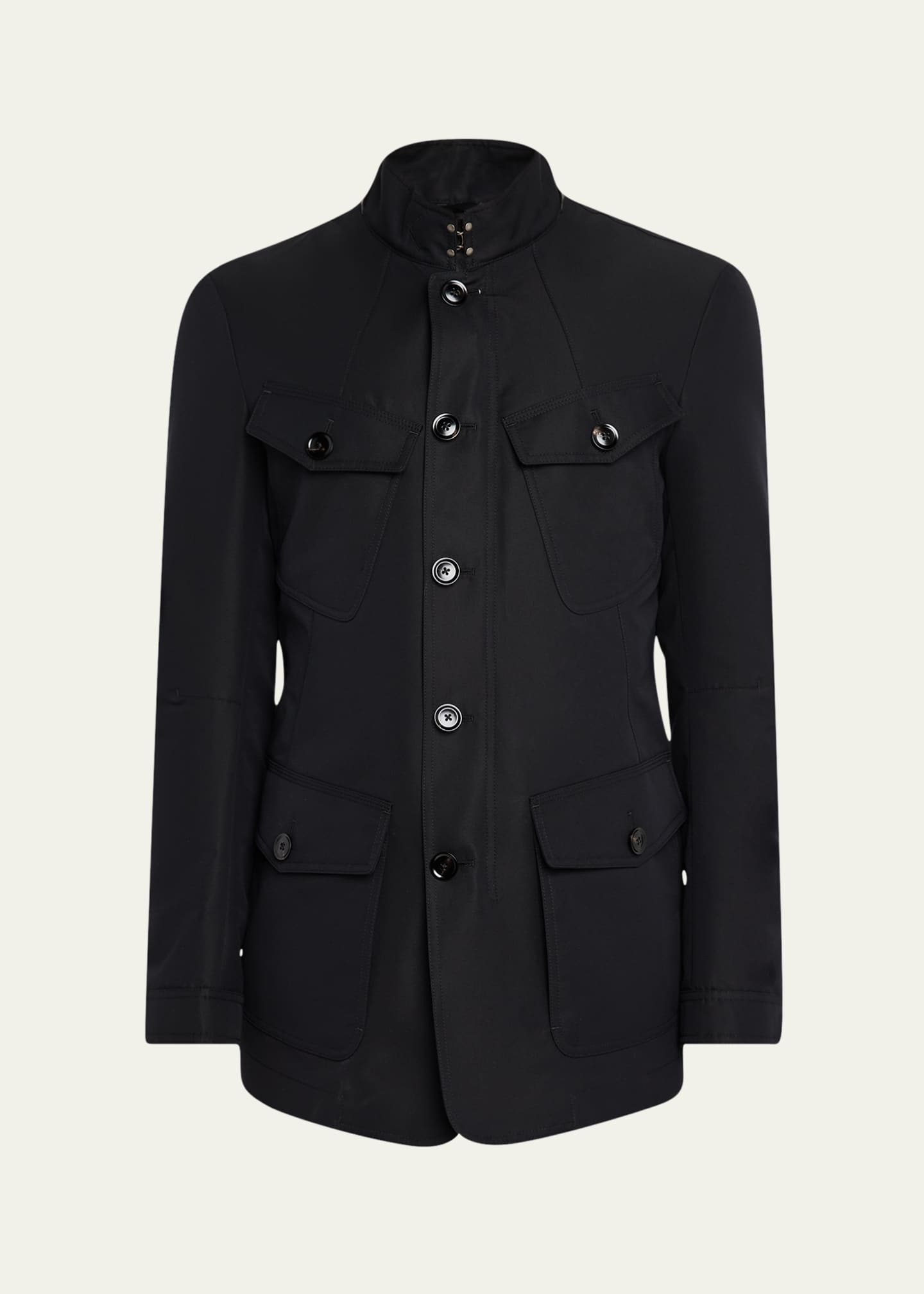 TOM FORD Men's Compact Nylon Military Jacket Image 1 of 5