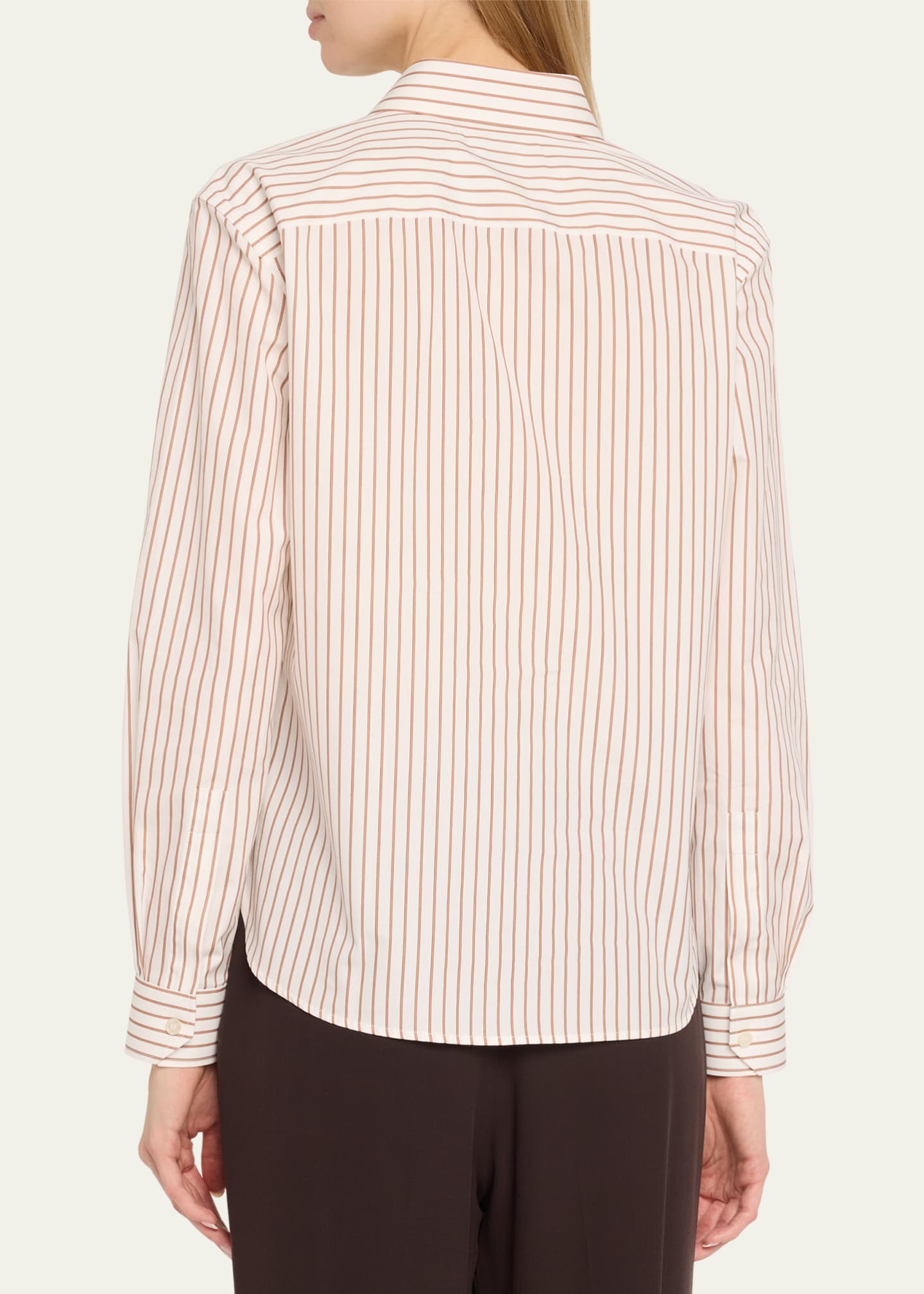 Saint Laurent Shrunken Striped Button Down Shirt Image 3 of 5