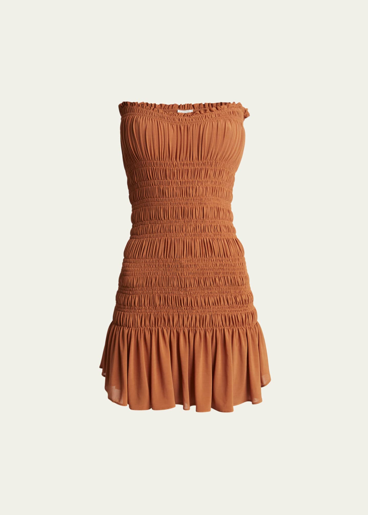 Saint Laurent Strapless Ruched Mini Dress Image 1 of 5