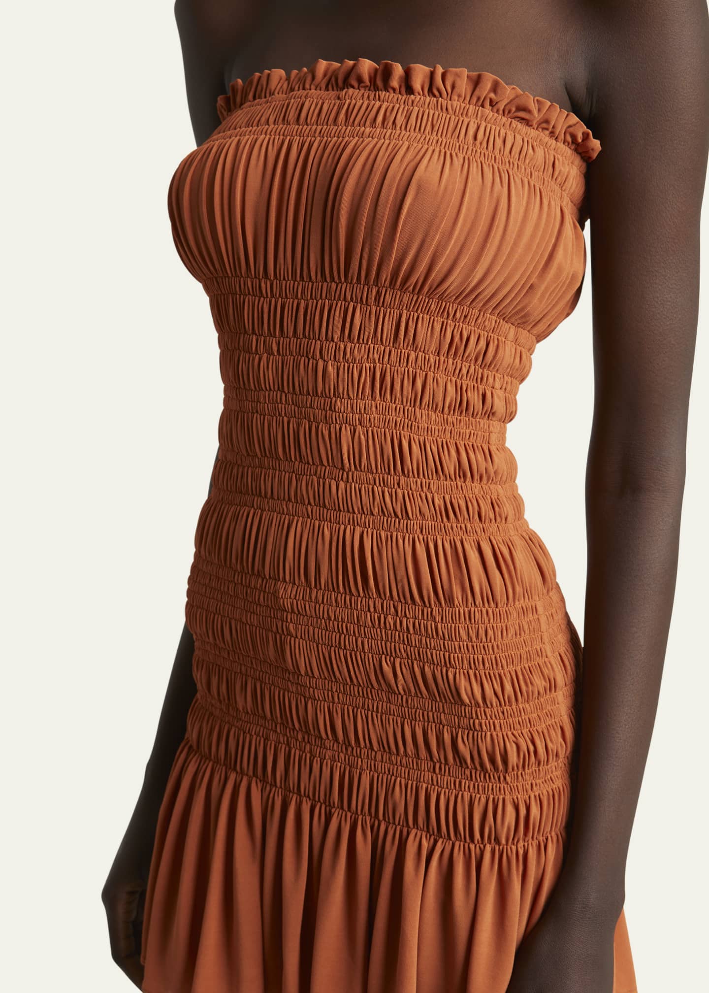 Saint Laurent Strapless Ruched Mini Dress Image 5 of 5