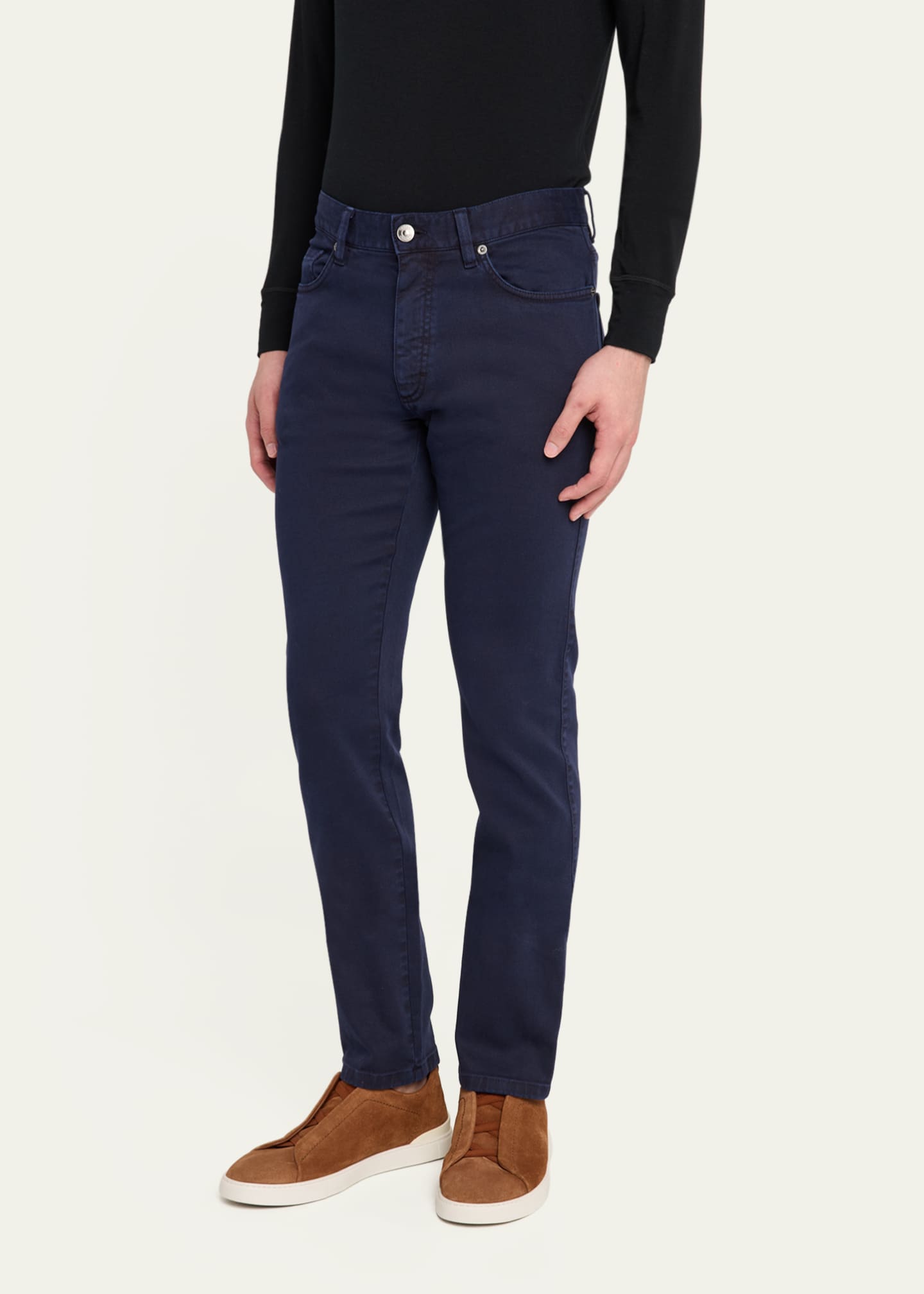 ZEGNA Men's Comfort Delave Five-Pocket Jeans Image 4 of 5