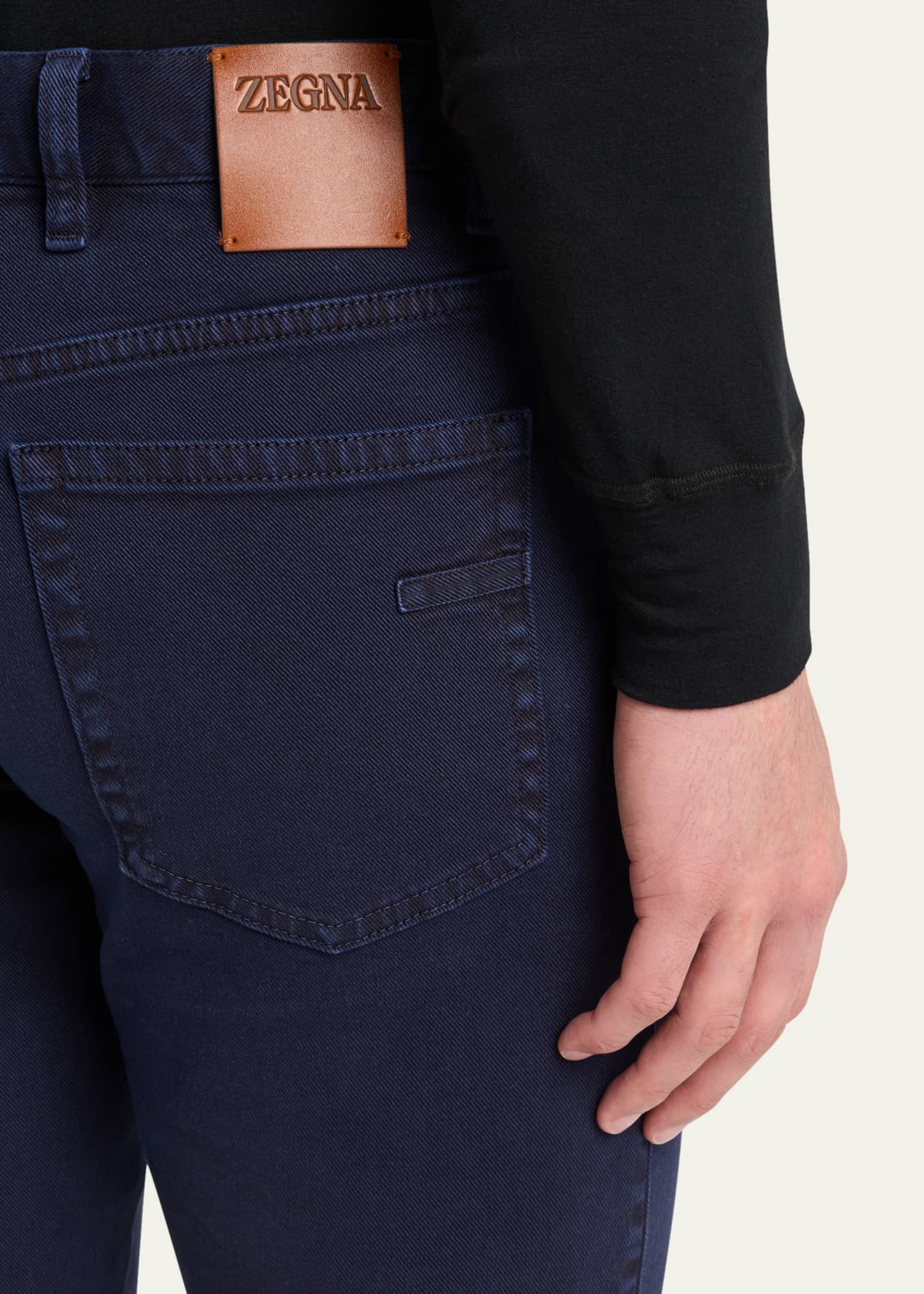 ZEGNA Men's Comfort Delave Five-Pocket Jeans Image 5 of 5