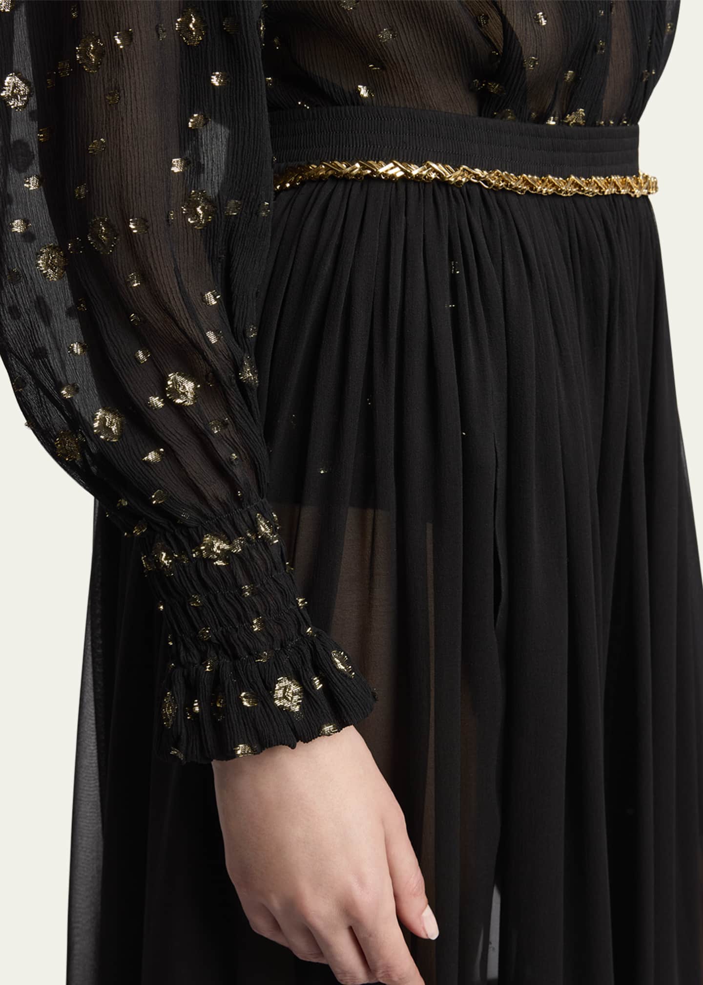 Tiered sheer maxi skirt online