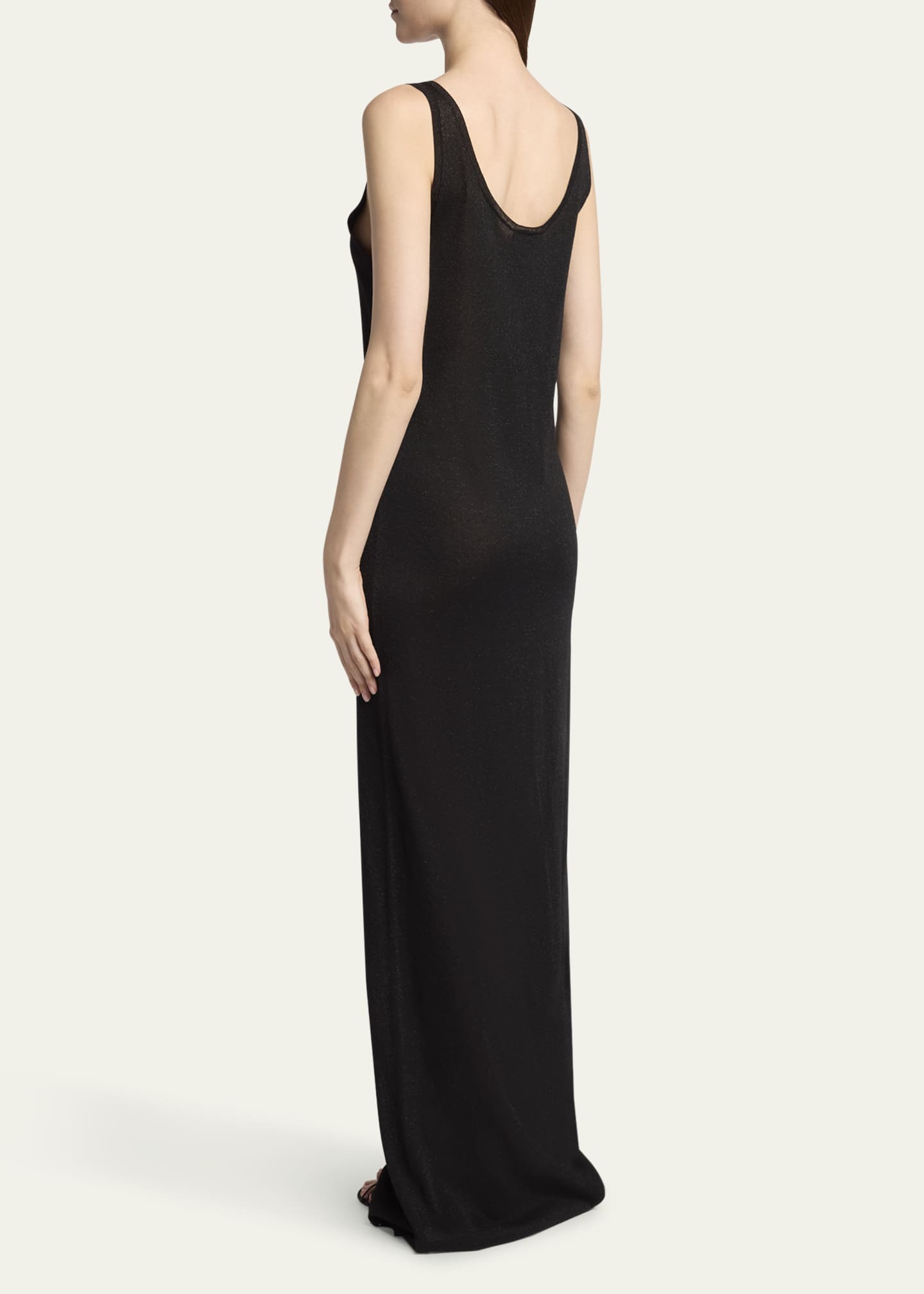 Saint Laurent Maxi Scoop-Neck Tank Dress Image 3 of 5