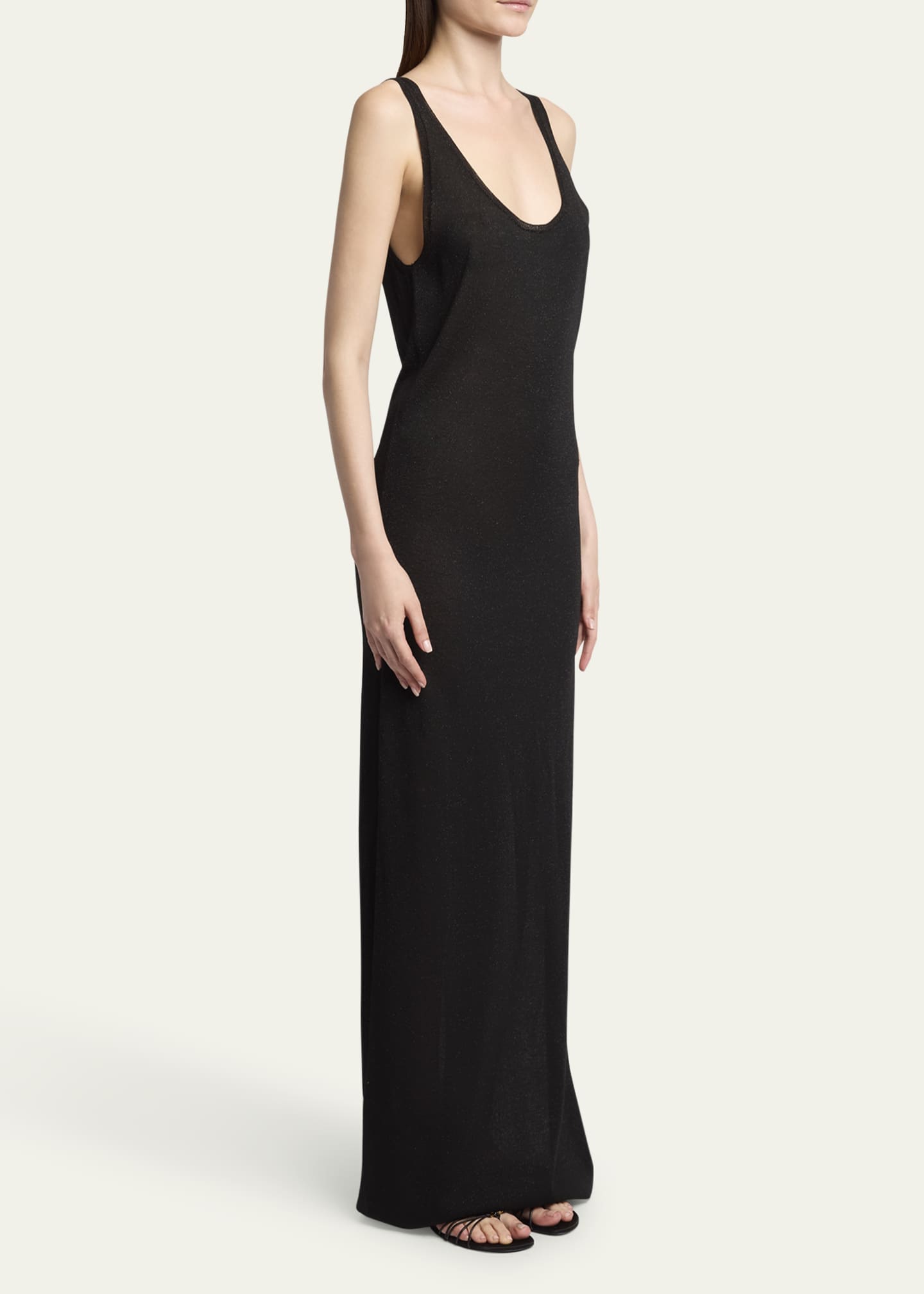 Saint Laurent Maxi Scoop-Neck Tank Dress Image 4 of 5