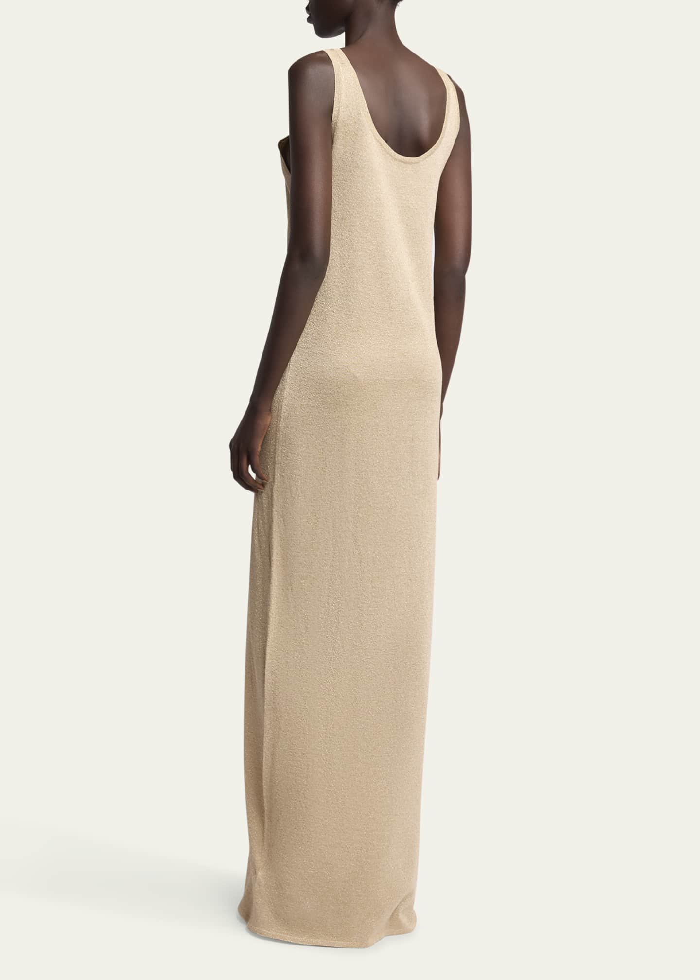 Saint Laurent Maxi Scoop-Neck Tank Dress Image 3 of 5