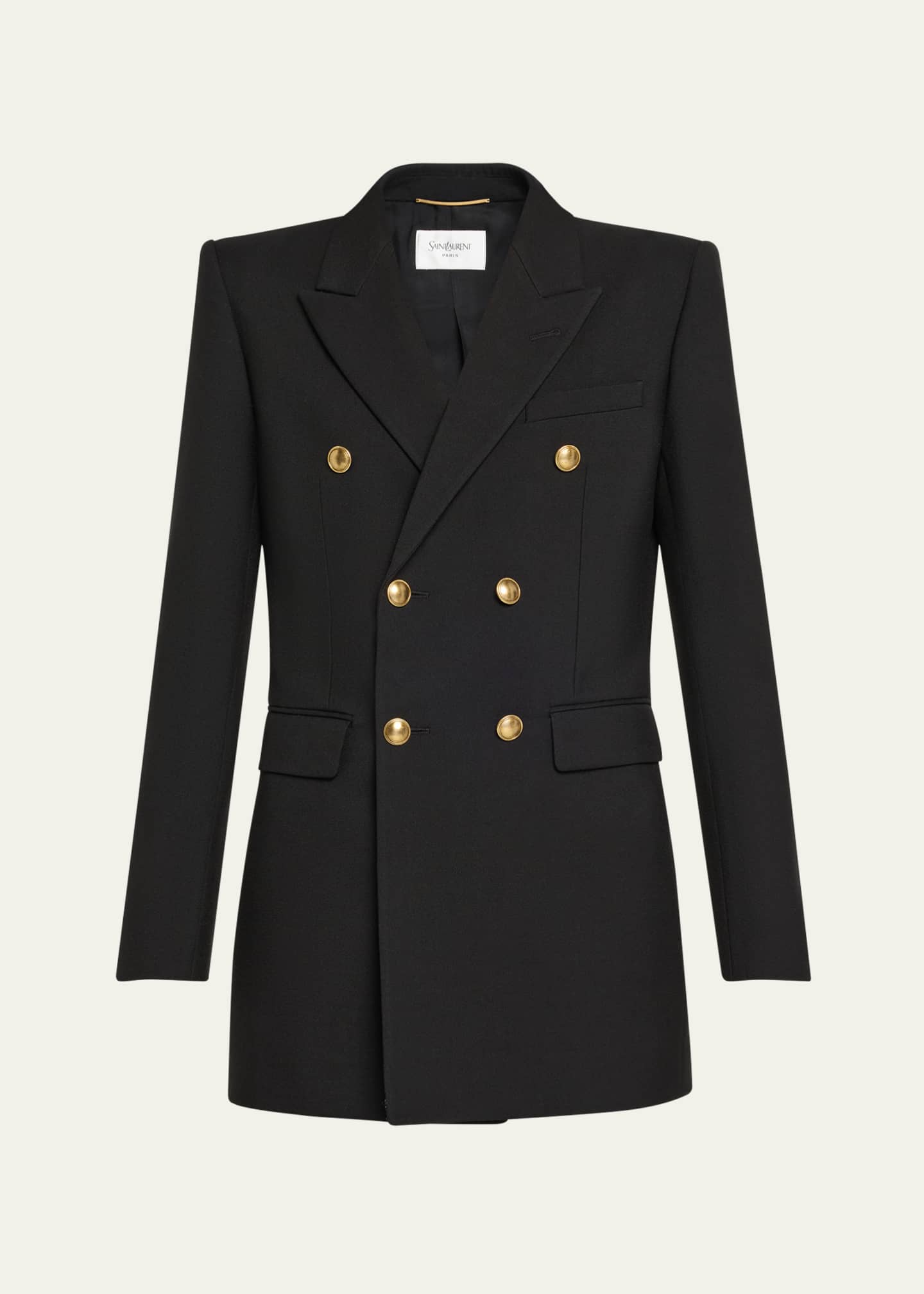 Saint Laurent Oversized Double-Breasted Wool Blazer Image 1 of 5
