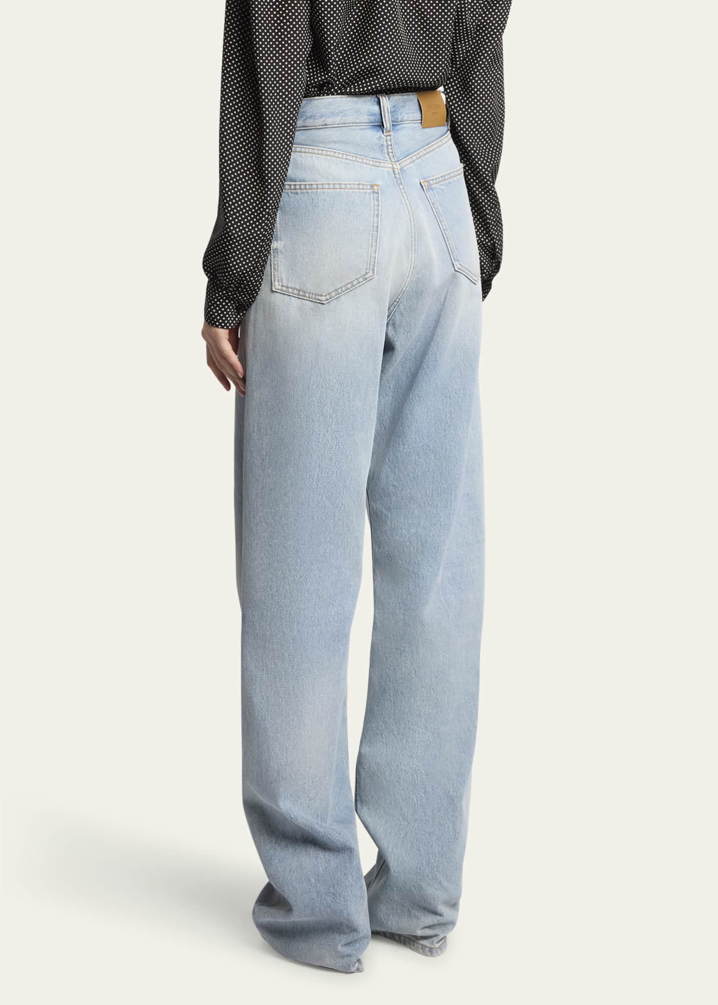 Saint Laurent Mid Rise Denim Pants Image 3 of 5