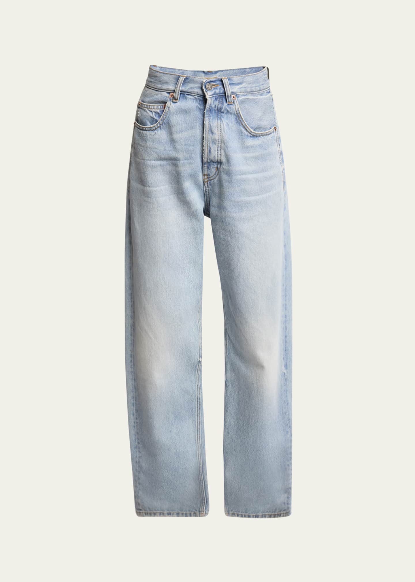 Saint Laurent Mid Rise Denim Pants Image 1 of 5