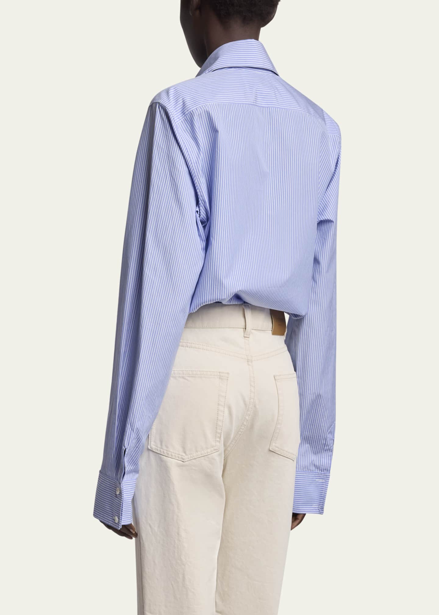 Saint Laurent Stripe Button Down Blouse Image 3 of 5