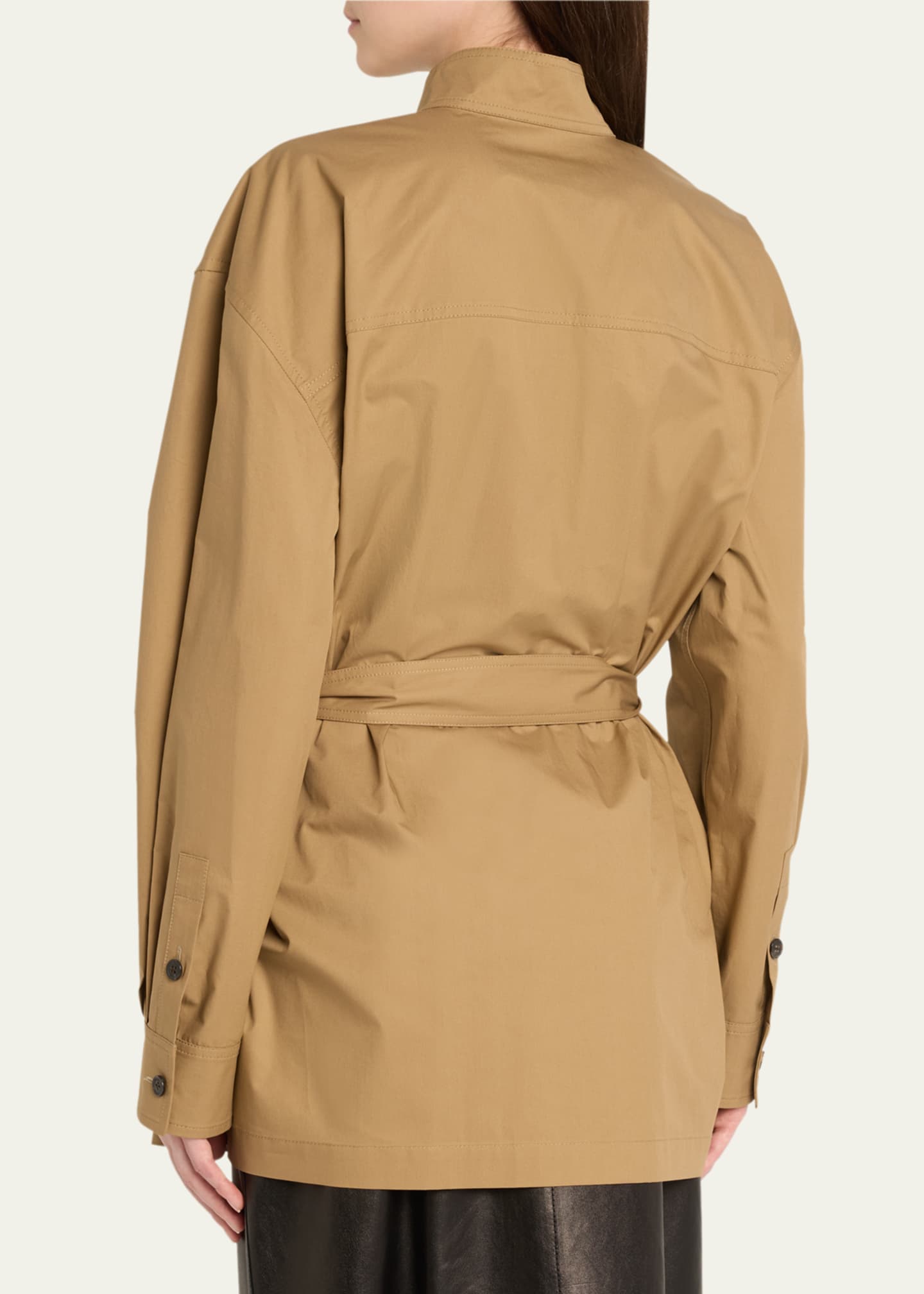 Saint Laurent Half-Buttoned Belted Tunic Image 3 of 5