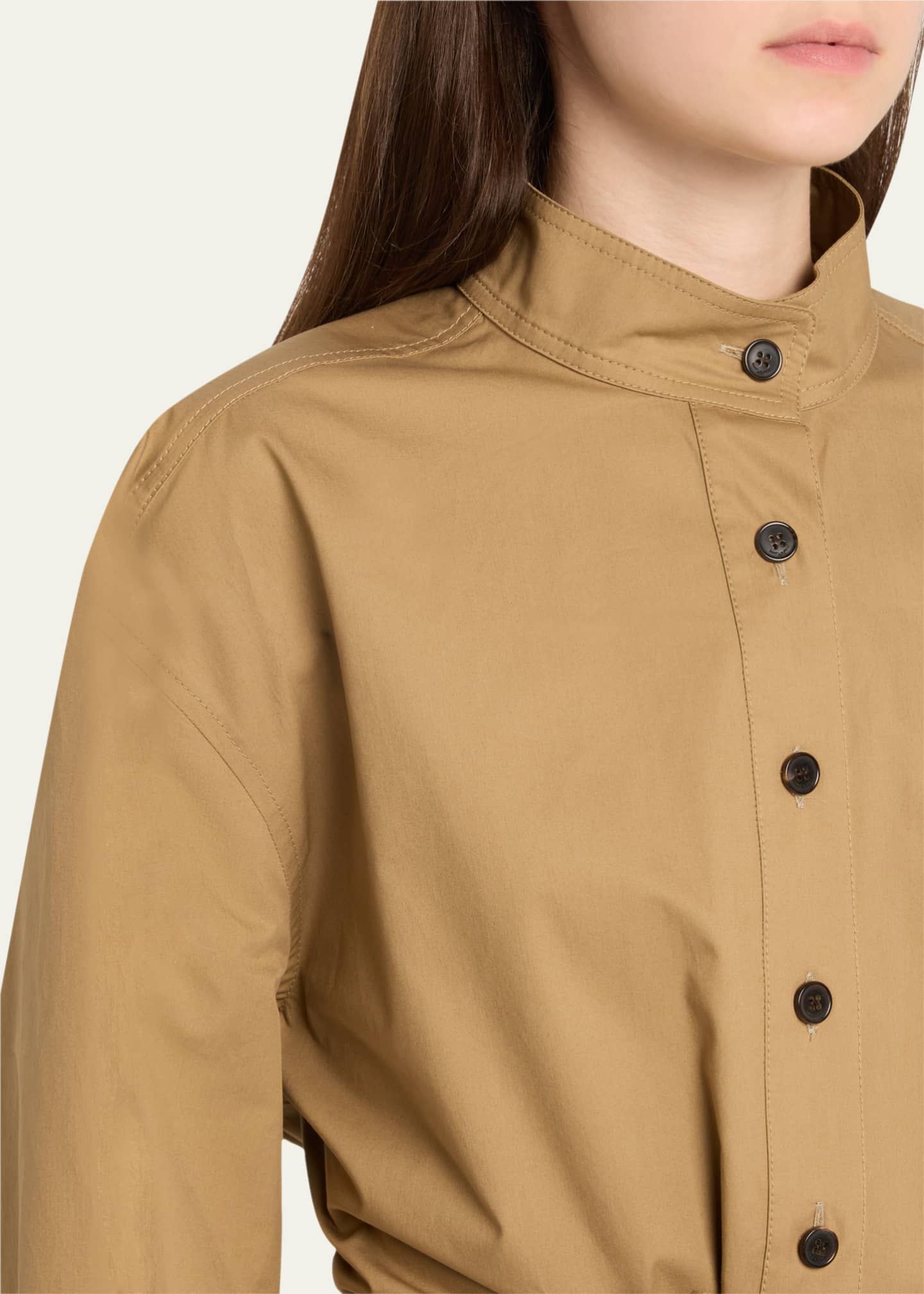 Saint Laurent Half-Buttoned Belted Tunic Image 5 of 5