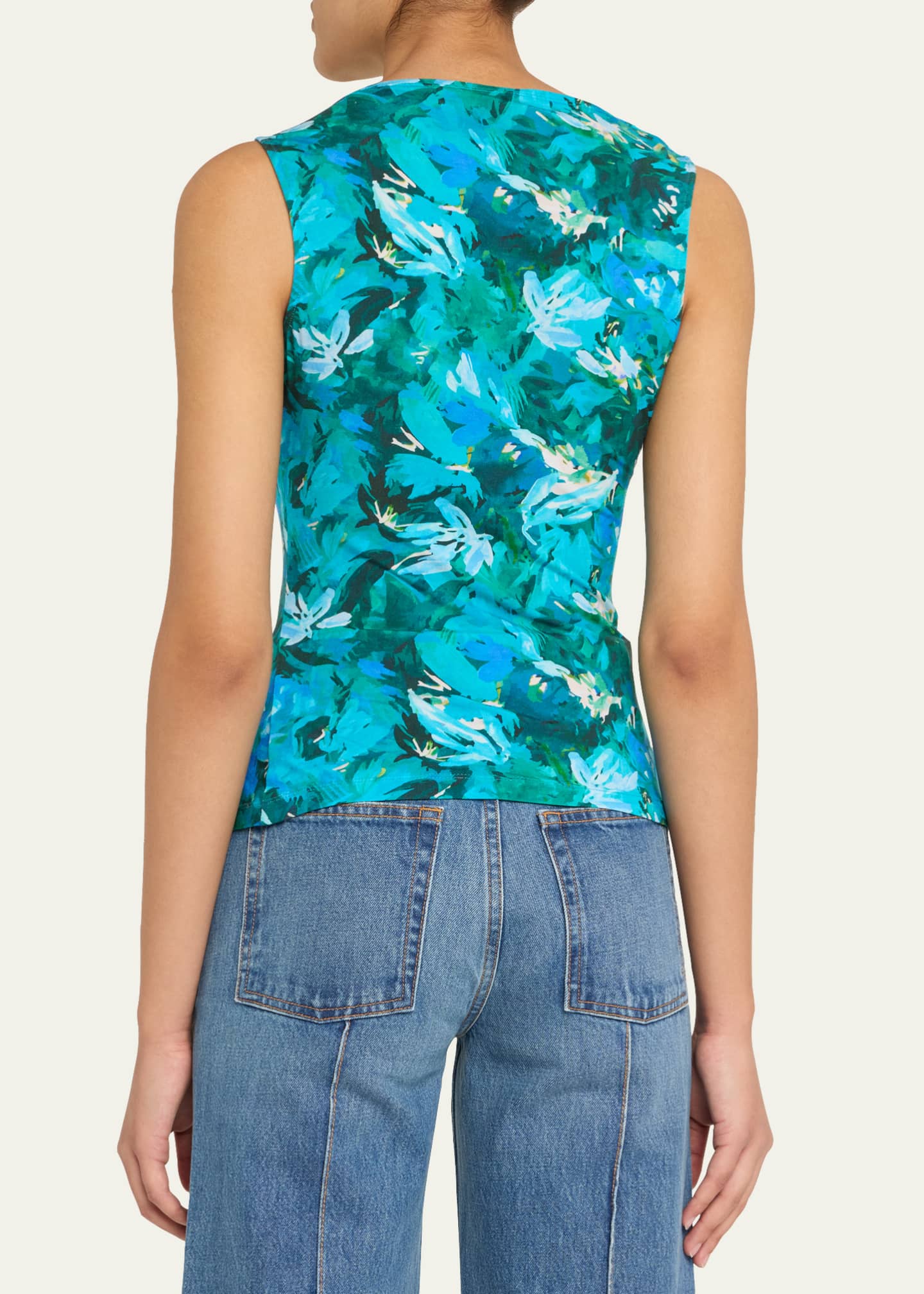 Ulla Johnson Medea Asymmetric Shirred Top Image 3 of 5