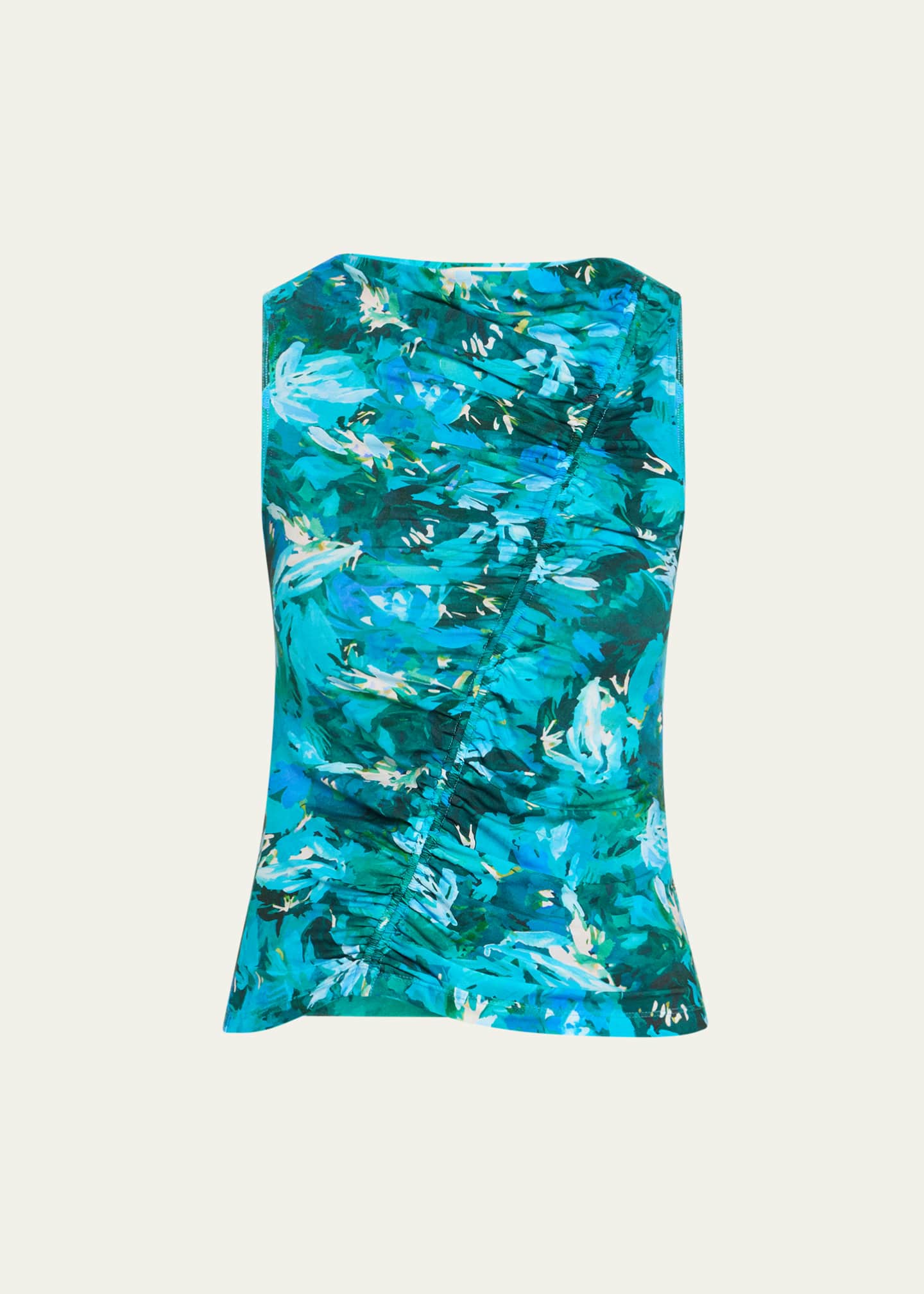 Ulla Johnson Medea Asymmetric Shirred Top Image 1 of 5