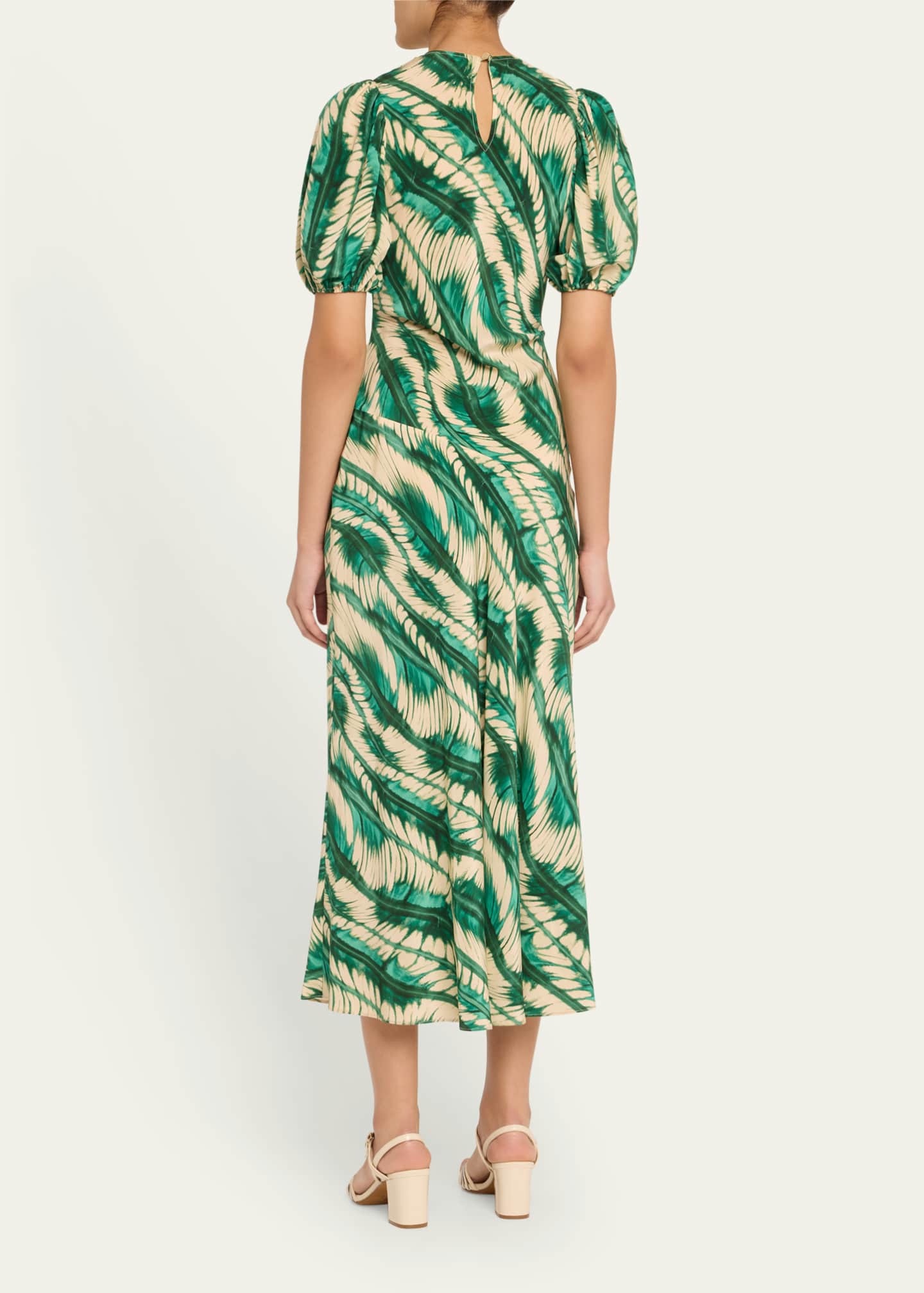Ulla Johnson Ines Puff-Sleeve Midi Dress Image 3 of 5