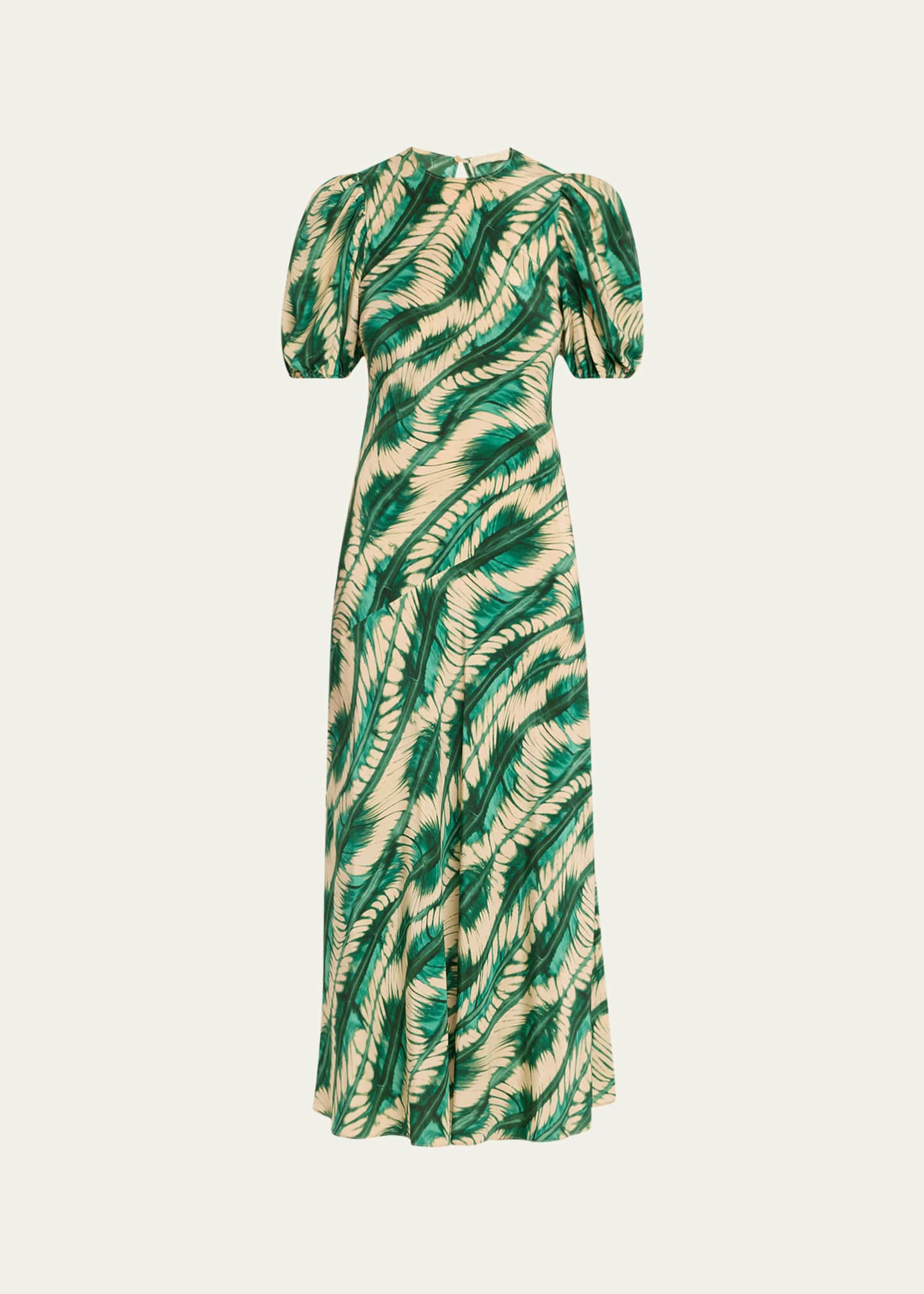 Ulla Johnson Ines Puff-Sleeve Midi Dress Image 1 of 5