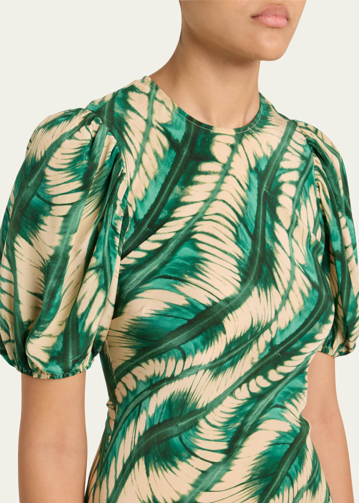 Ulla Johnson Ines Puff-Sleeve Midi Dress Image 5 of 5