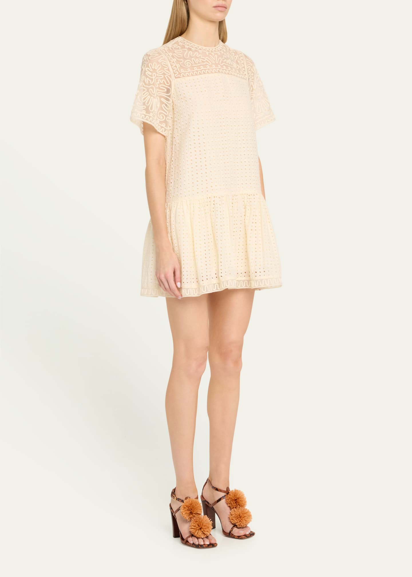 Ulla Johnson Gabi Embroidered Mini Dress Image 4 of 5