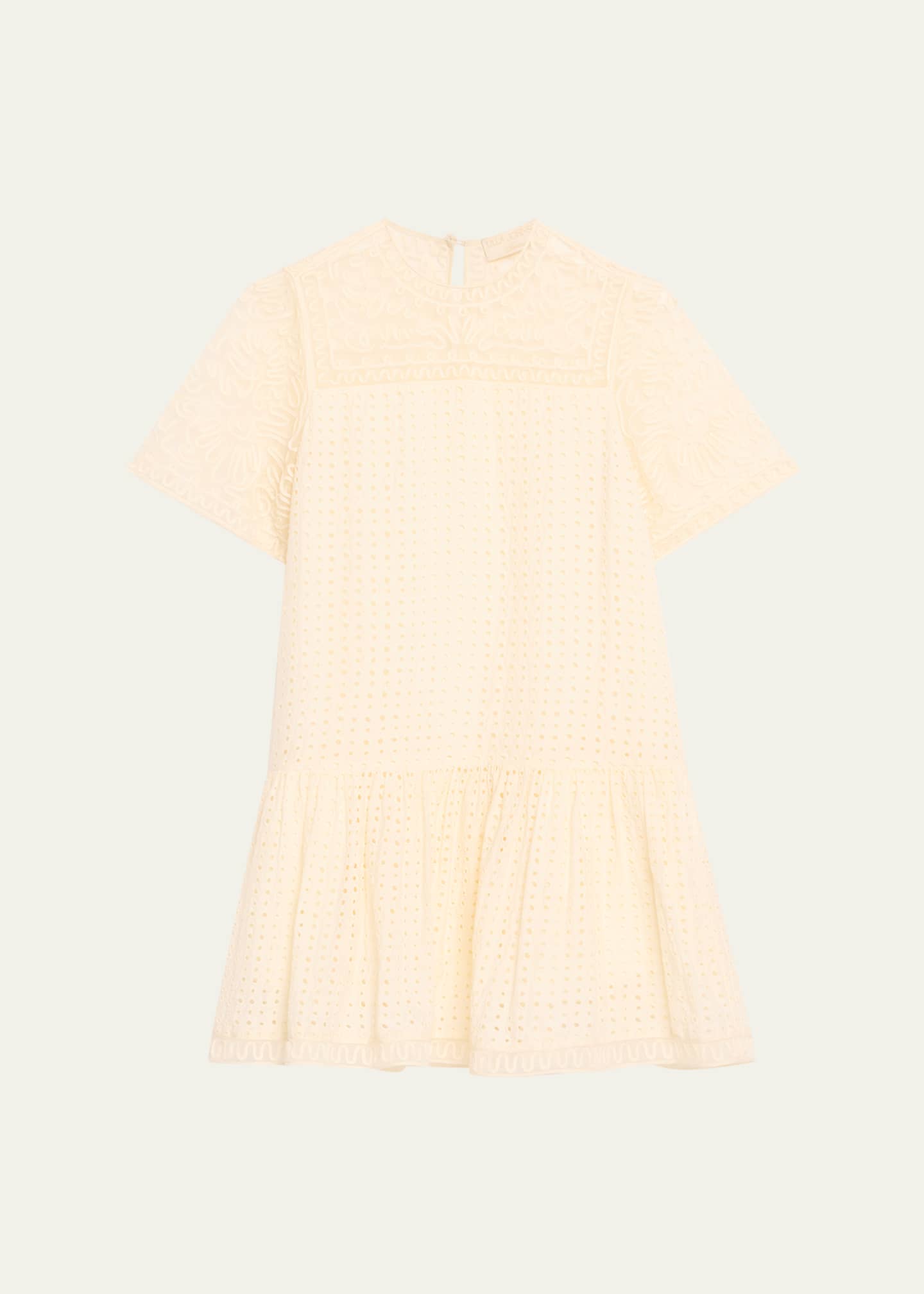 Ulla Johnson Gabi Embroidered Mini Dress Image 1 of 5