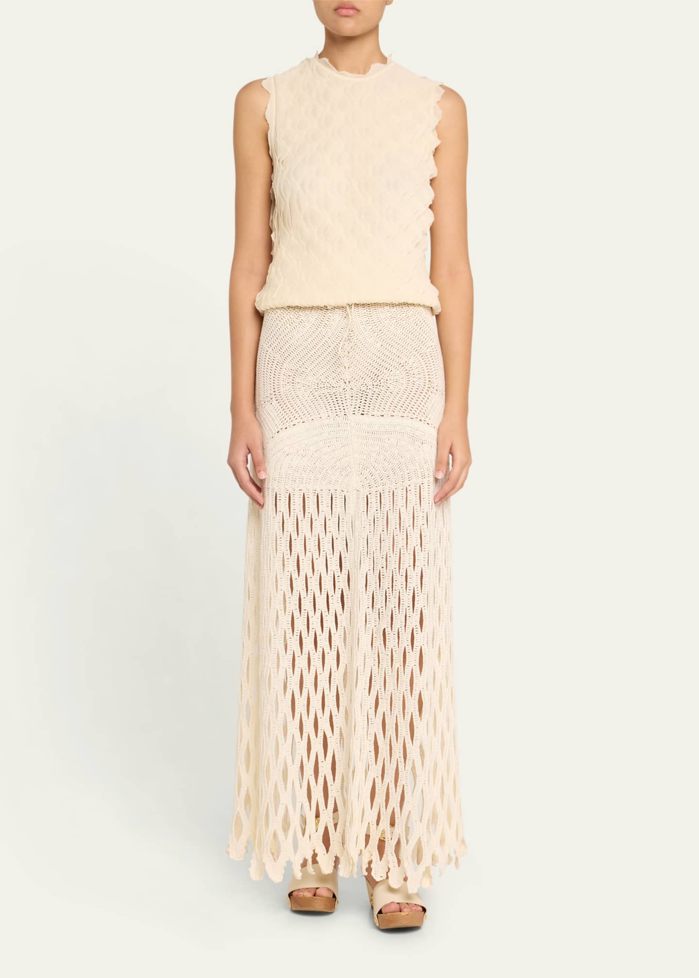 Ulla Johnson Kalista Crochet-Knit Skirt Image 2 of 5