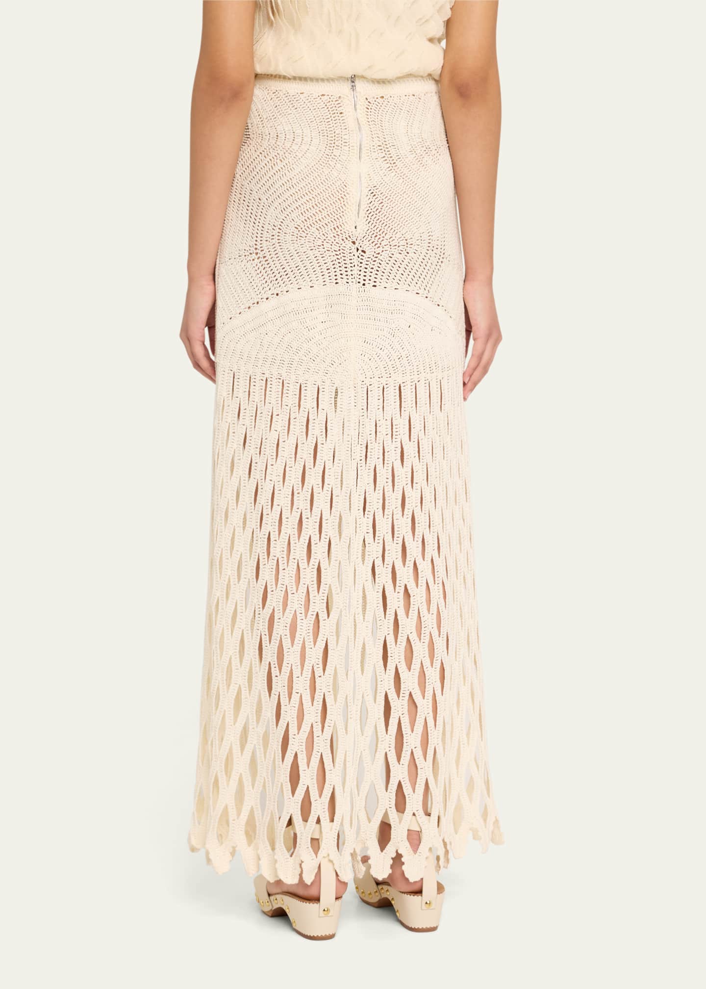 Ulla Johnson Kalista Crochet-Knit Skirt Image 3 of 5