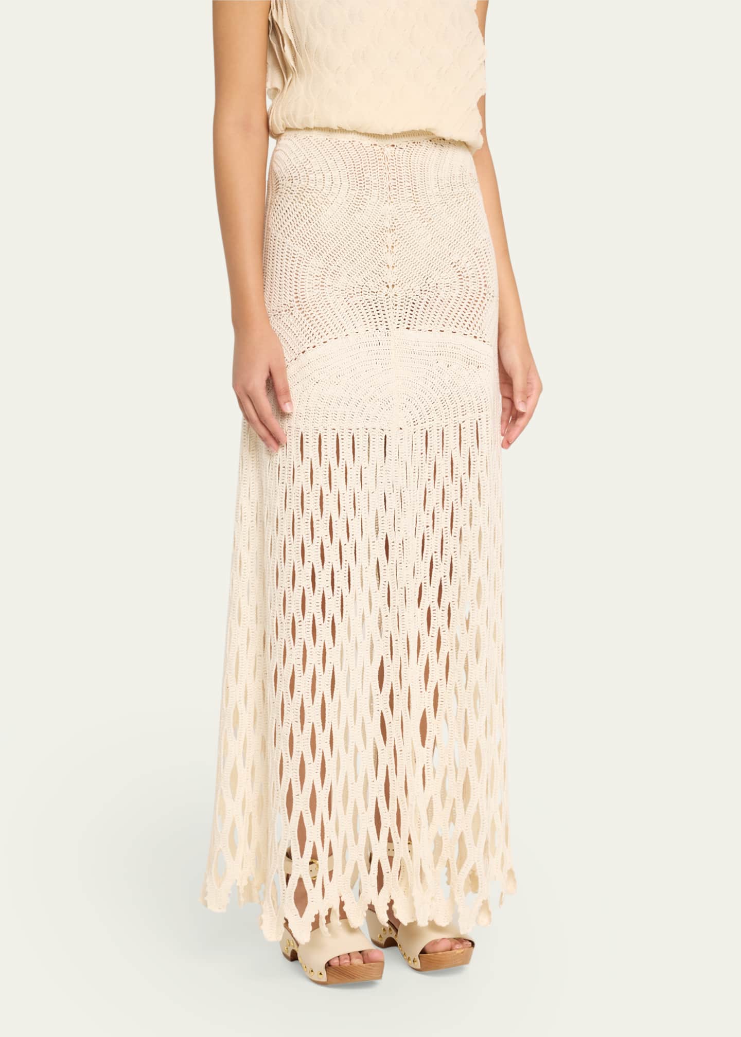 Ulla Johnson Kalista Crochet-Knit Skirt Image 4 of 5