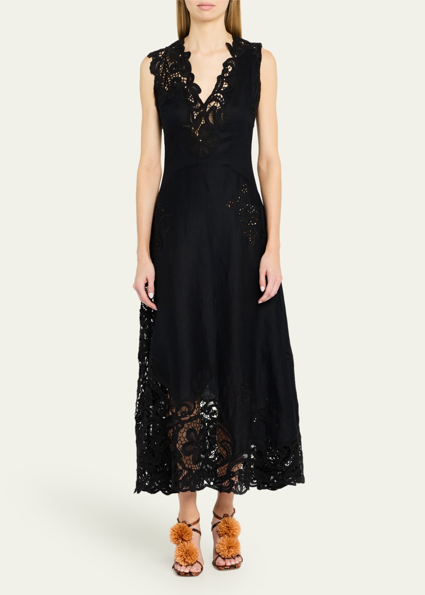 Ulla Johnson Olivette Embroidered Midi Dress Image 2 of 5