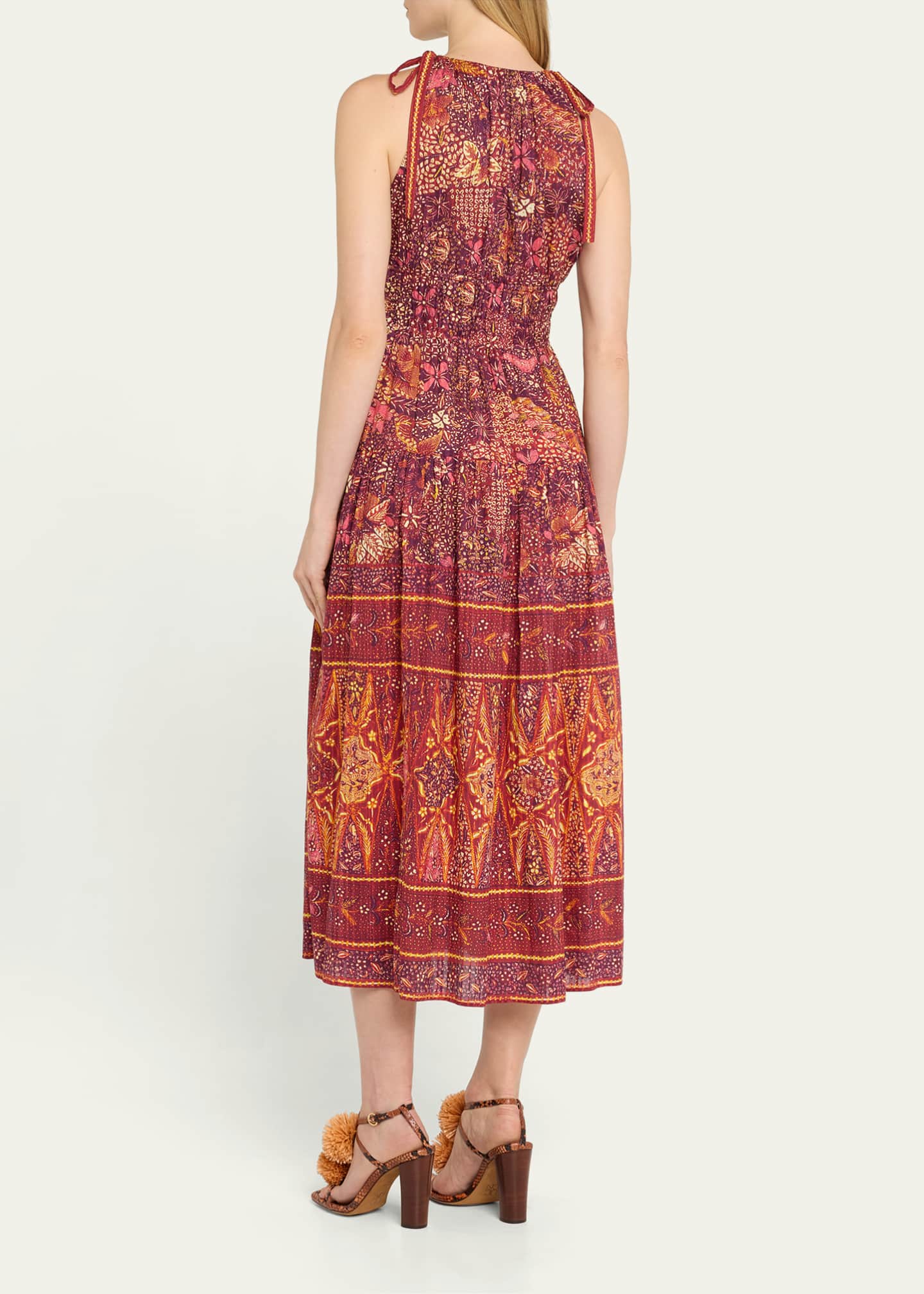 Ulla Johnson Essie Printed Sleeveless Midi Dress Image 3 of 5