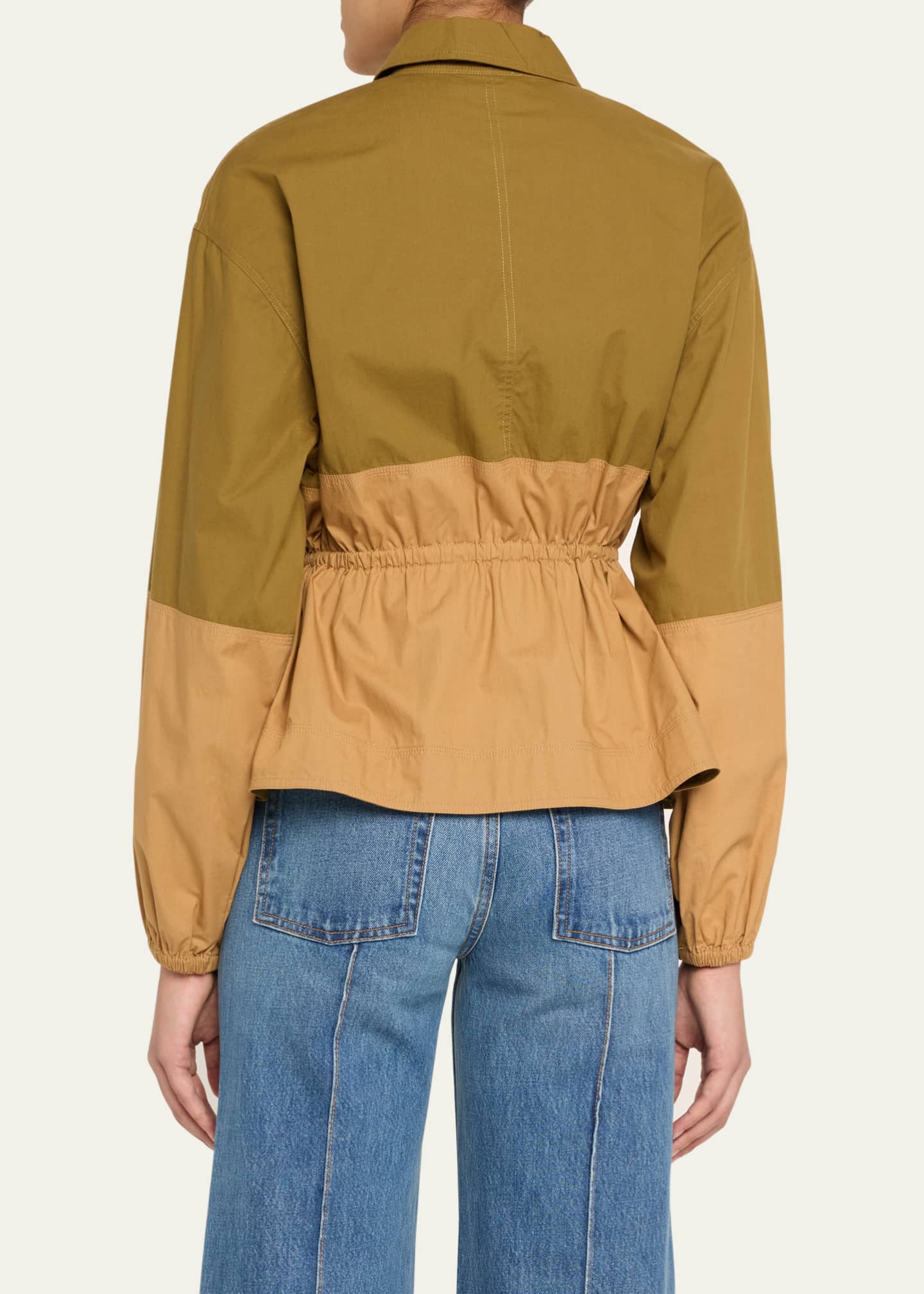 Ulla Johnson Arlo Two-Tone Shirt Jacket Image 3 of 5