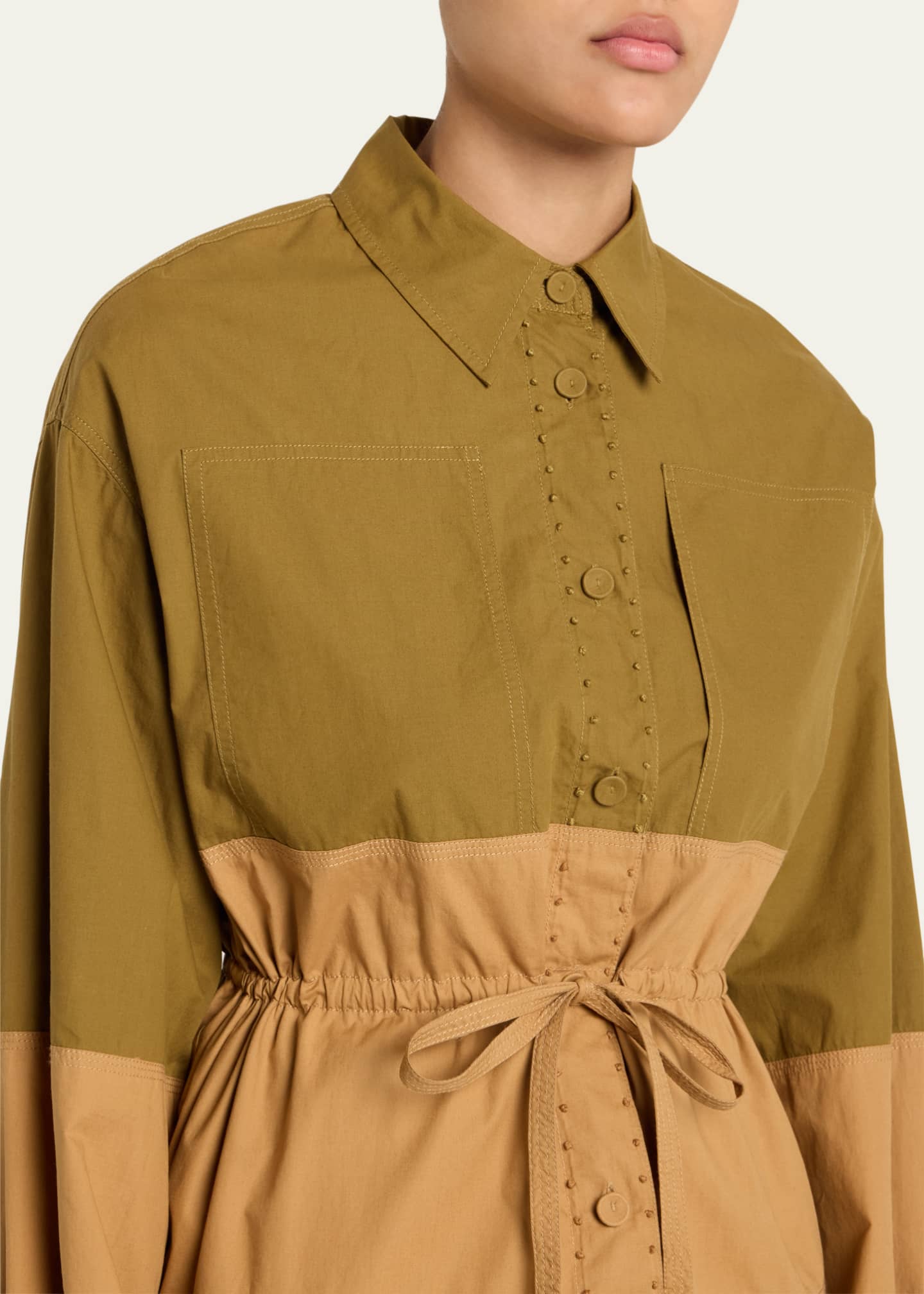 Ulla Johnson Arlo Two-Tone Shirt Jacket Image 5 of 5