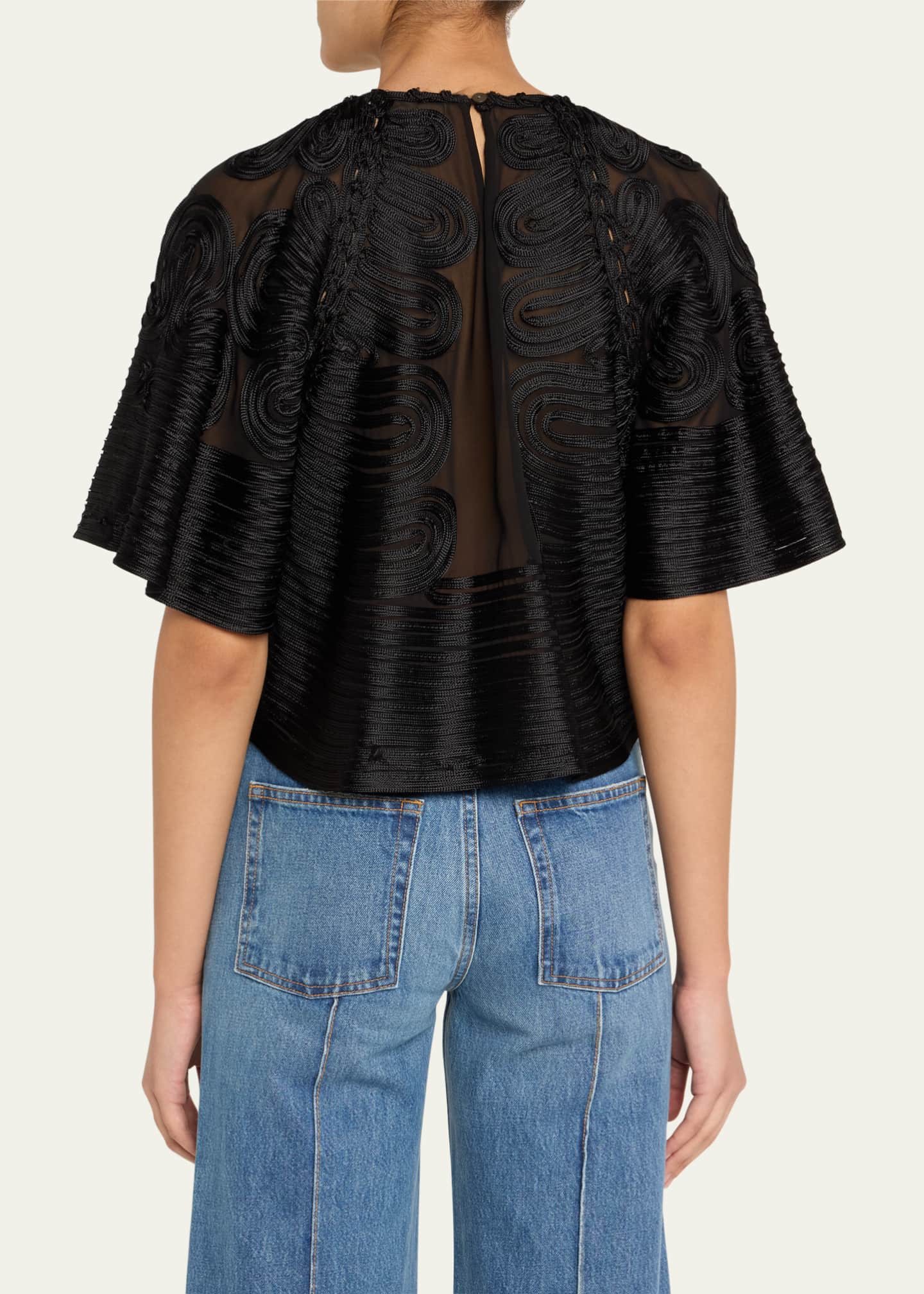 Ulla Johnson Marlo Textured Silk Blouse Image 3 of 5