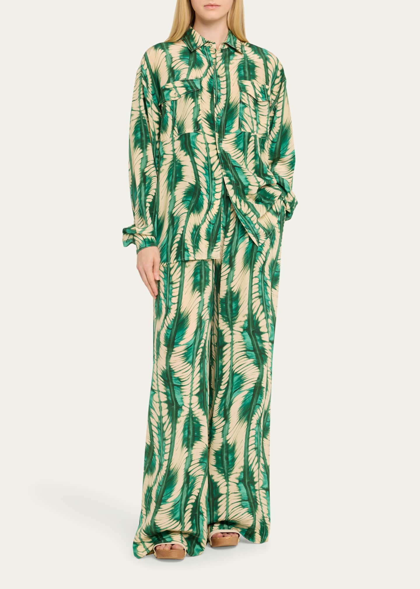 Ulla Johnson Sawyer Fluid Silk Twill Pants Image 2 of 5