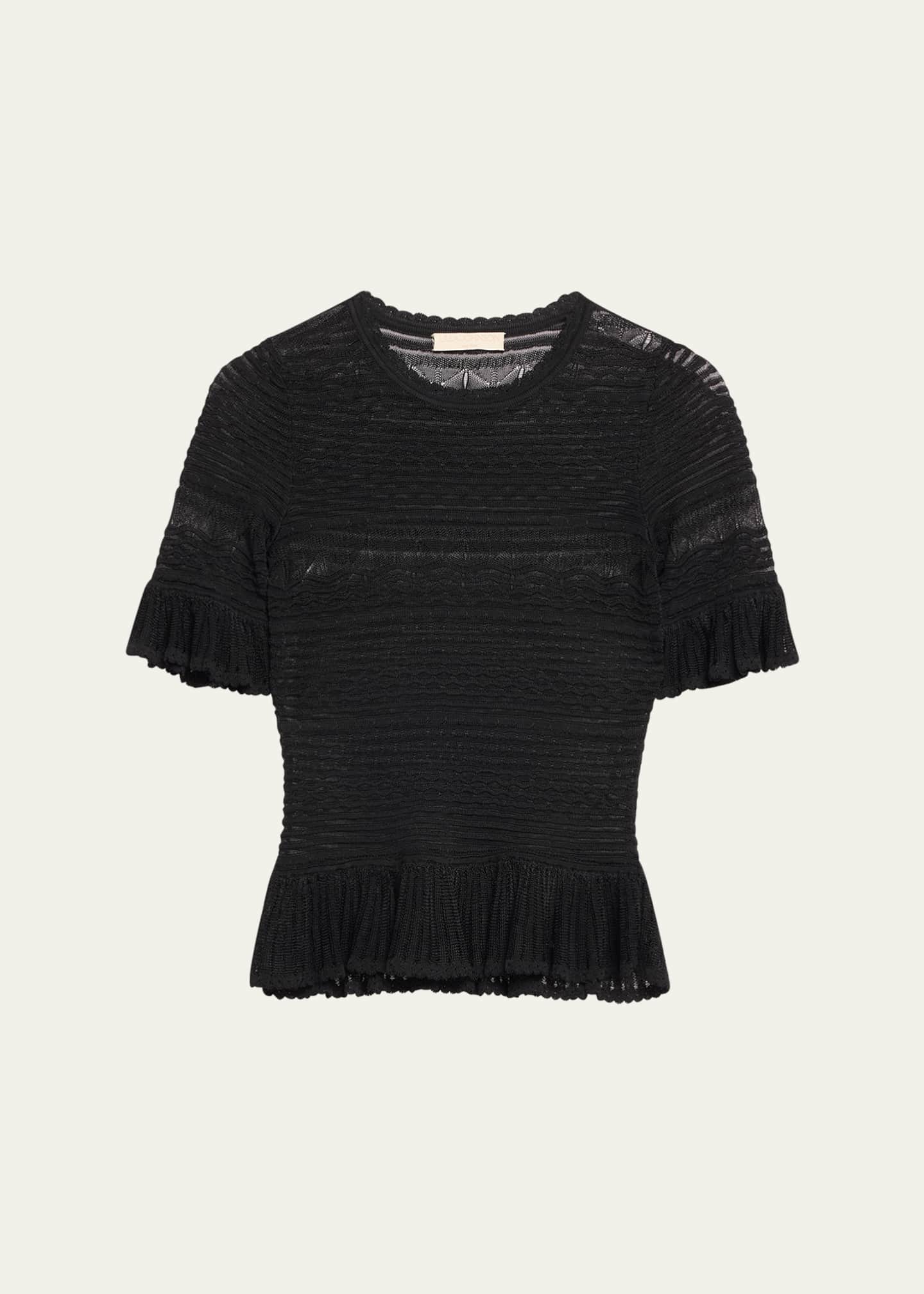 Ulla Johnson Flora Semi-Sheer Textural Knit Top Image 1 of 5