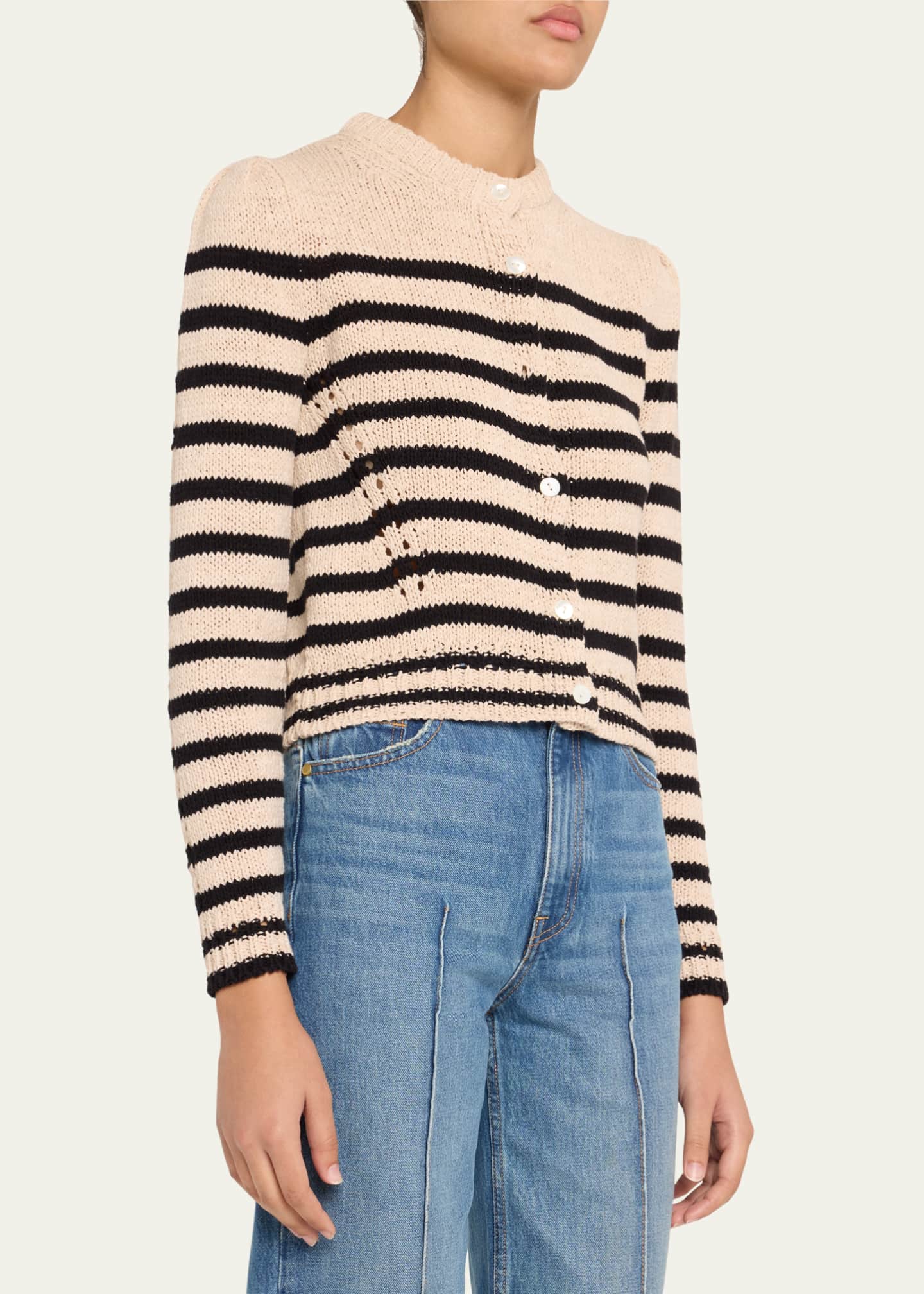 Ulla Johnson Joelle Stripe Cardigan Image 4 of 5