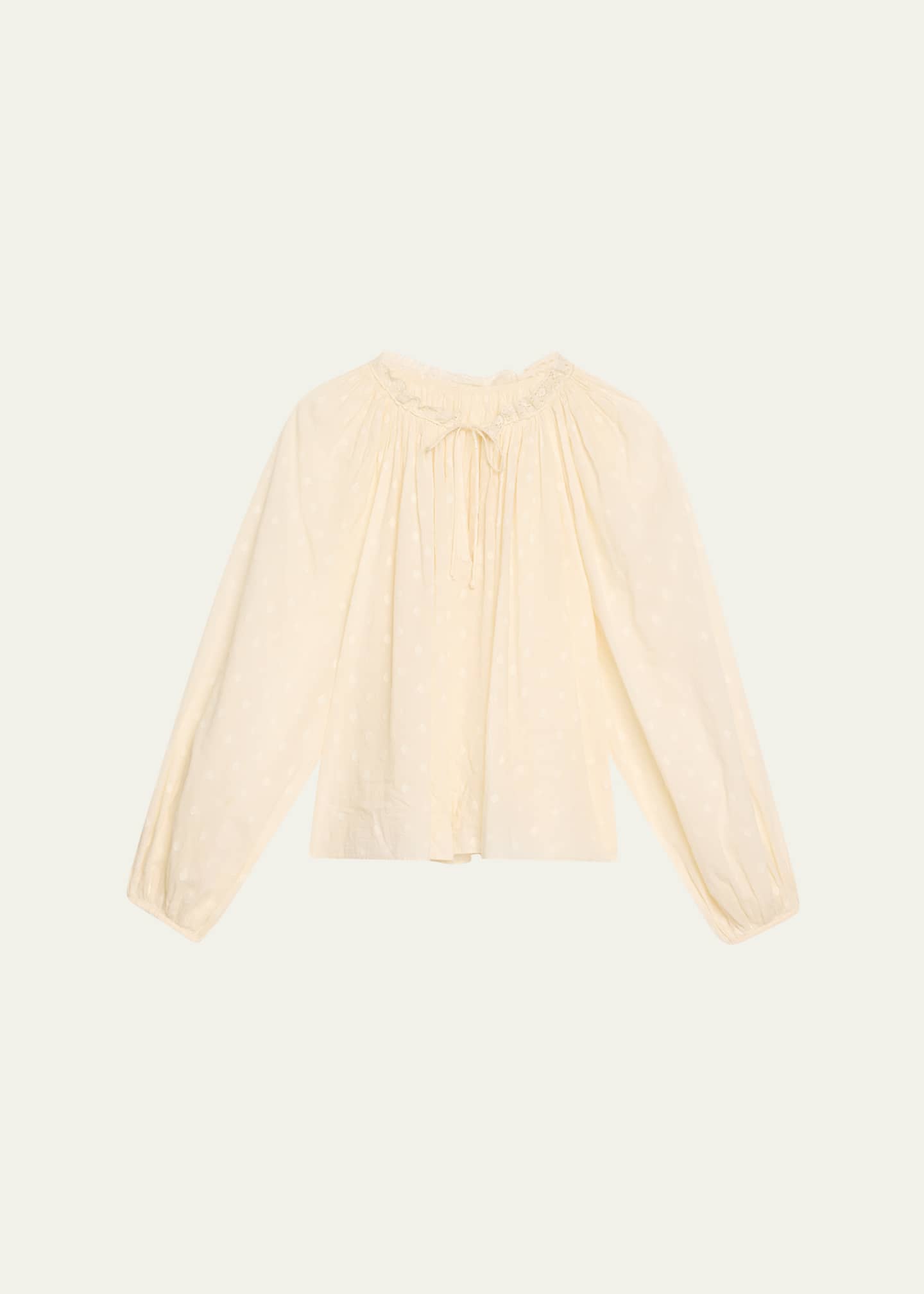 Ulla Johnson Ada Dot Tie-Neck Blouse Image 1 of 5